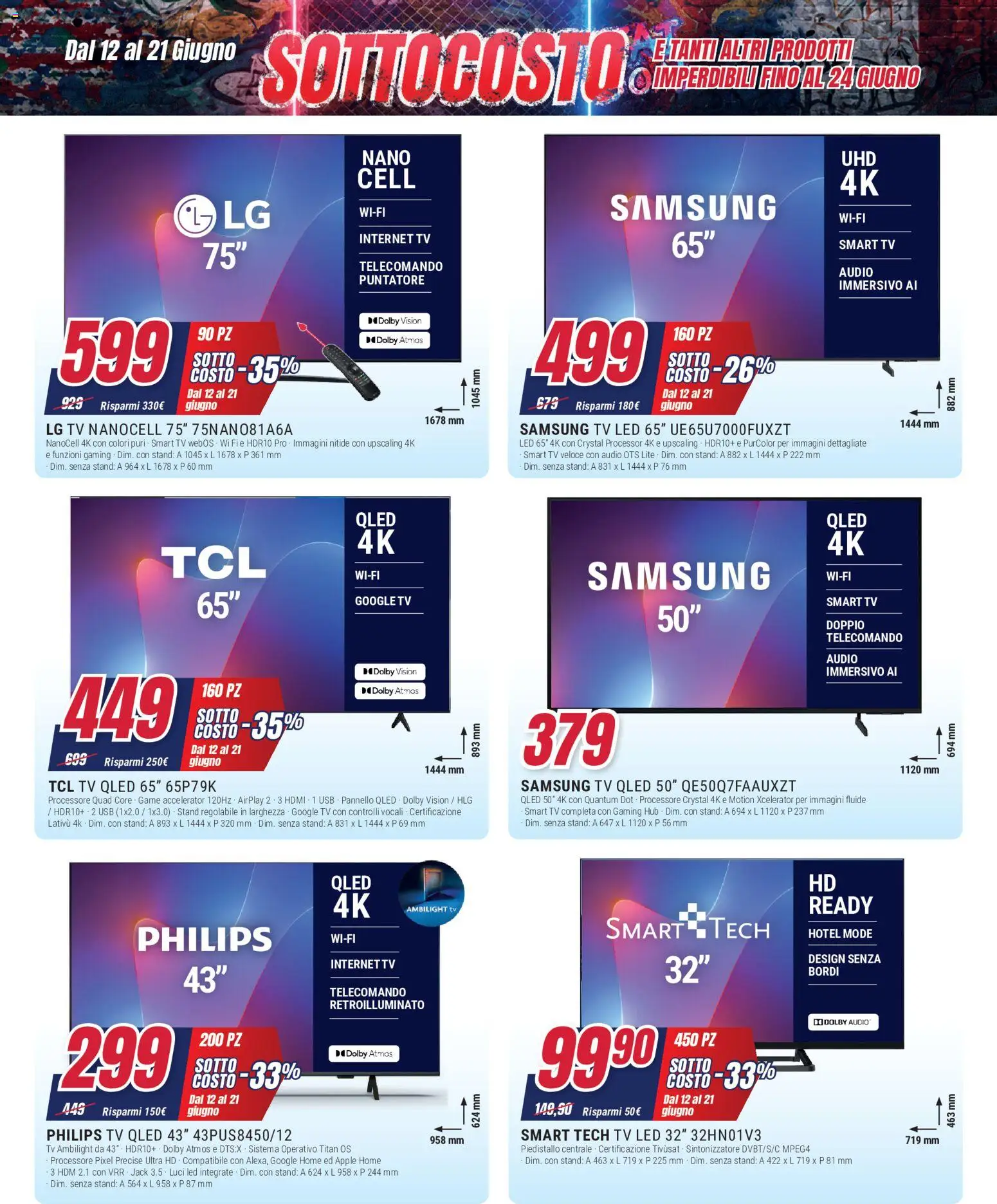 Volantino Trony del 12.06.2026 | Pagina: 9 | Prodotti: smart TV, TV, Audio, USB