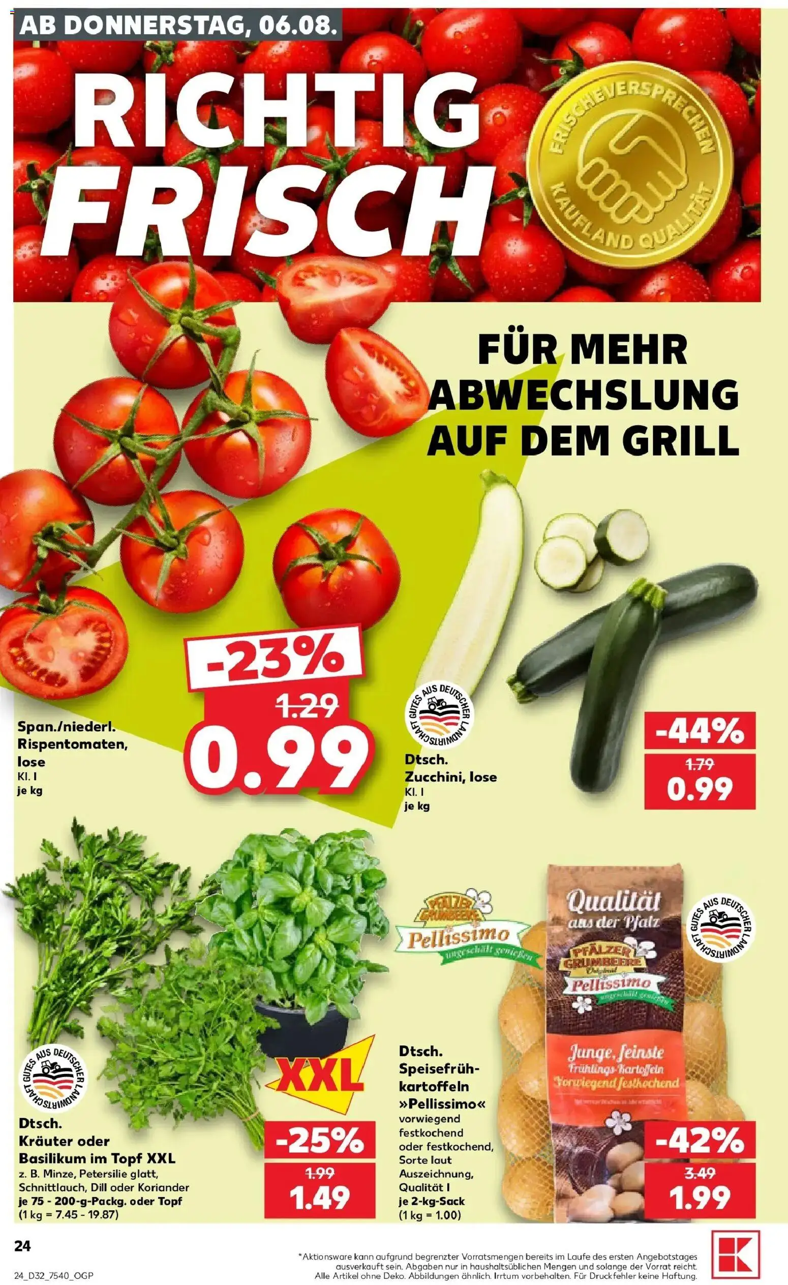 Kaufland Prospekt Finsterwalde – gültig ab 03.08.2026 | Seite: 33 | Produkte: Grill, Kartoffeln, Petersilie, Dill