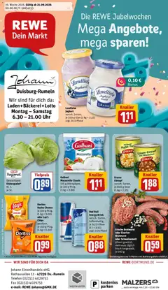Rewe Prospekt Duisburg / Rumeln ab 21.09.2026 gültig