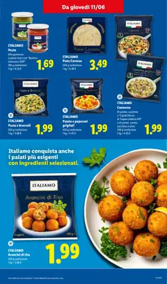 Anteprima del volantino ITALIAMO Pasta e broccoli, 500 g confezione valido a partire dal 11.06.2026 | Pagina: 15 | Prodotti: Pane, Peperoni, Patate, Olive