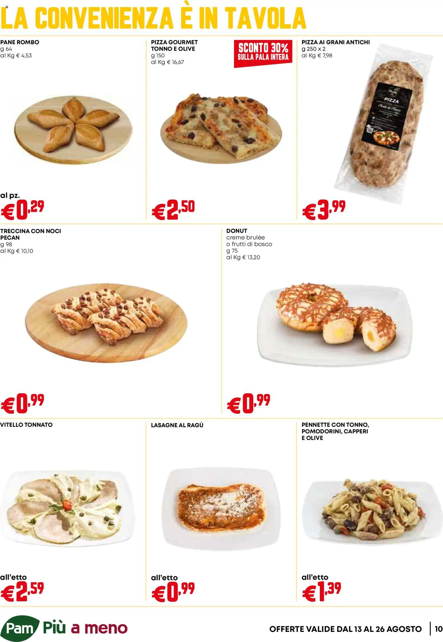 Volantino PAM del 13/08/2026 | Pagina: 10 | Prodotti: Frutti di bosco, Ragú, Tonno, Lasagne