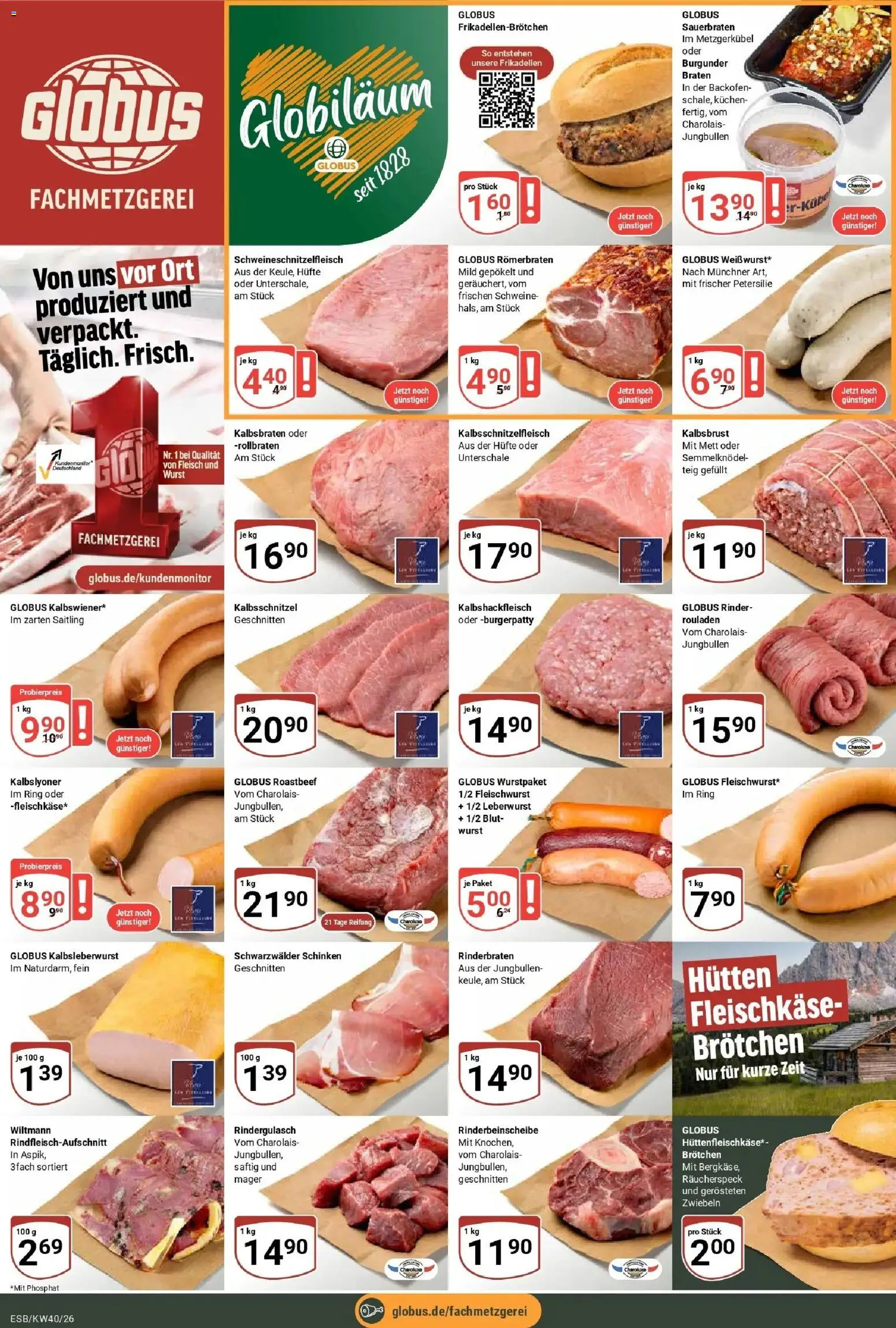 Globus Prospekt Eschborn (ab 28.09.2026) » Angebote online | Seite: 10 | Produkte: Rinderbraten, Zwiebeln, Backofen, Kuchen