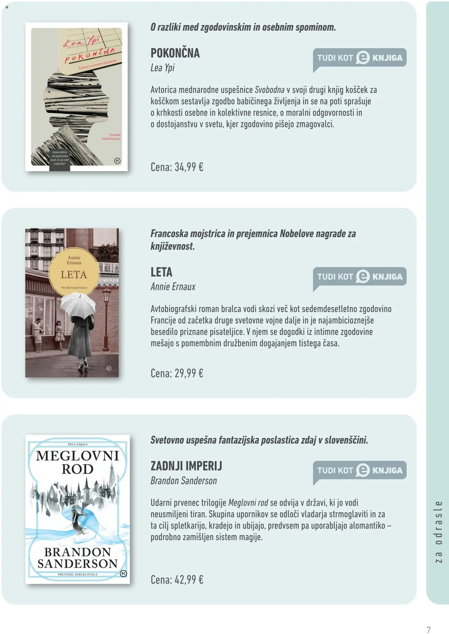 Novi Mladinska Knjiga katalog ponudbe – veljaven od 01.08.2026 | Stran: 7 | Izdelki: Med, Knjiga