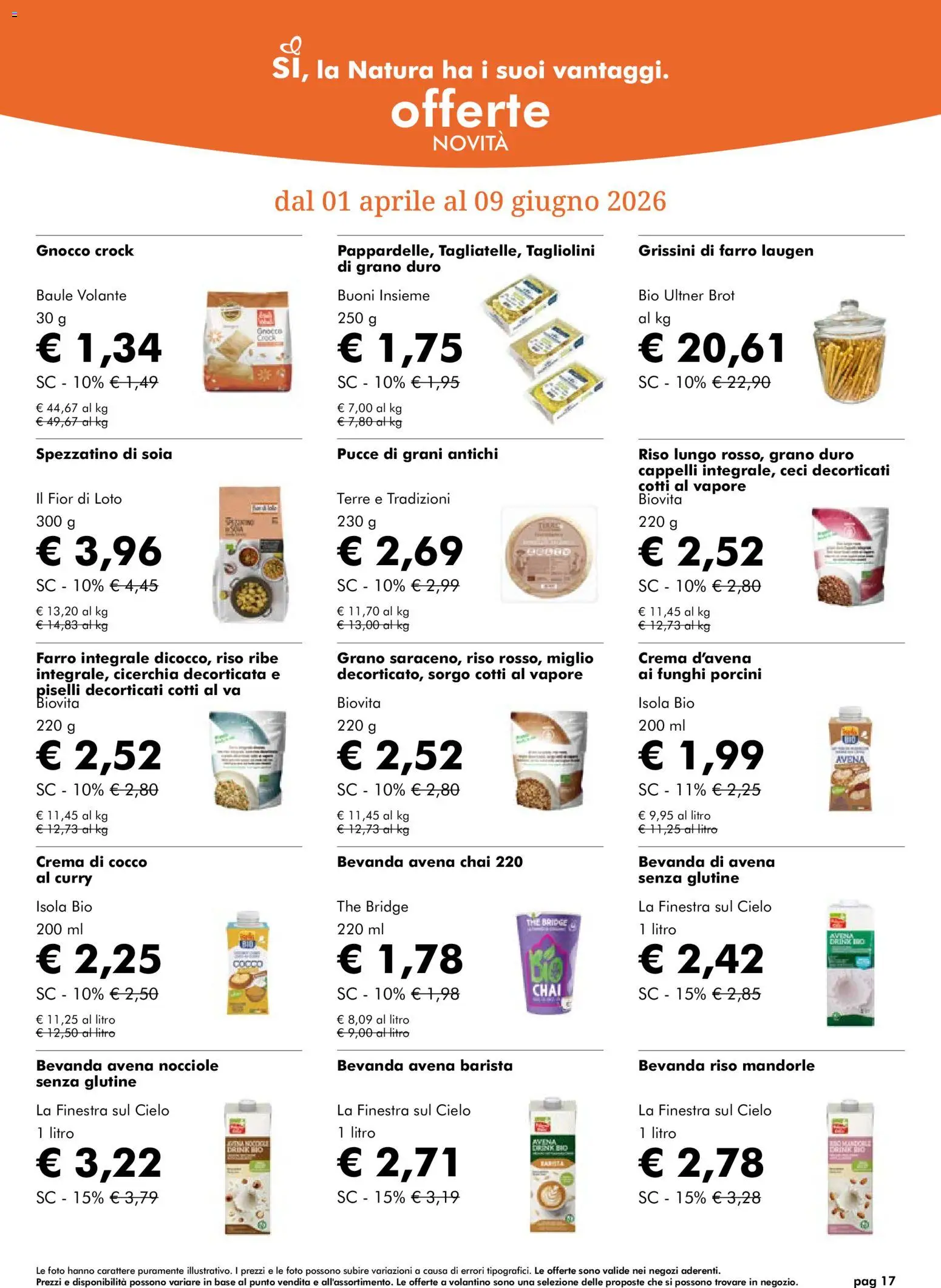Volantino Natura Sì del 06.05.2026 | Pagina: 17 | Prodotti: Ceci, Cocco, Baule, Farro