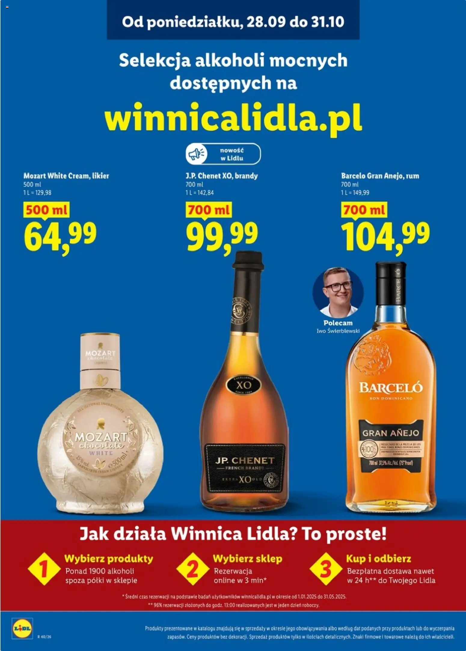 Lidl Katalog alkoholi mocnych od 28.09.2026 | Strona: 18 | Produkty: Likier śmietankowy, Barceló, Brandy, Rum