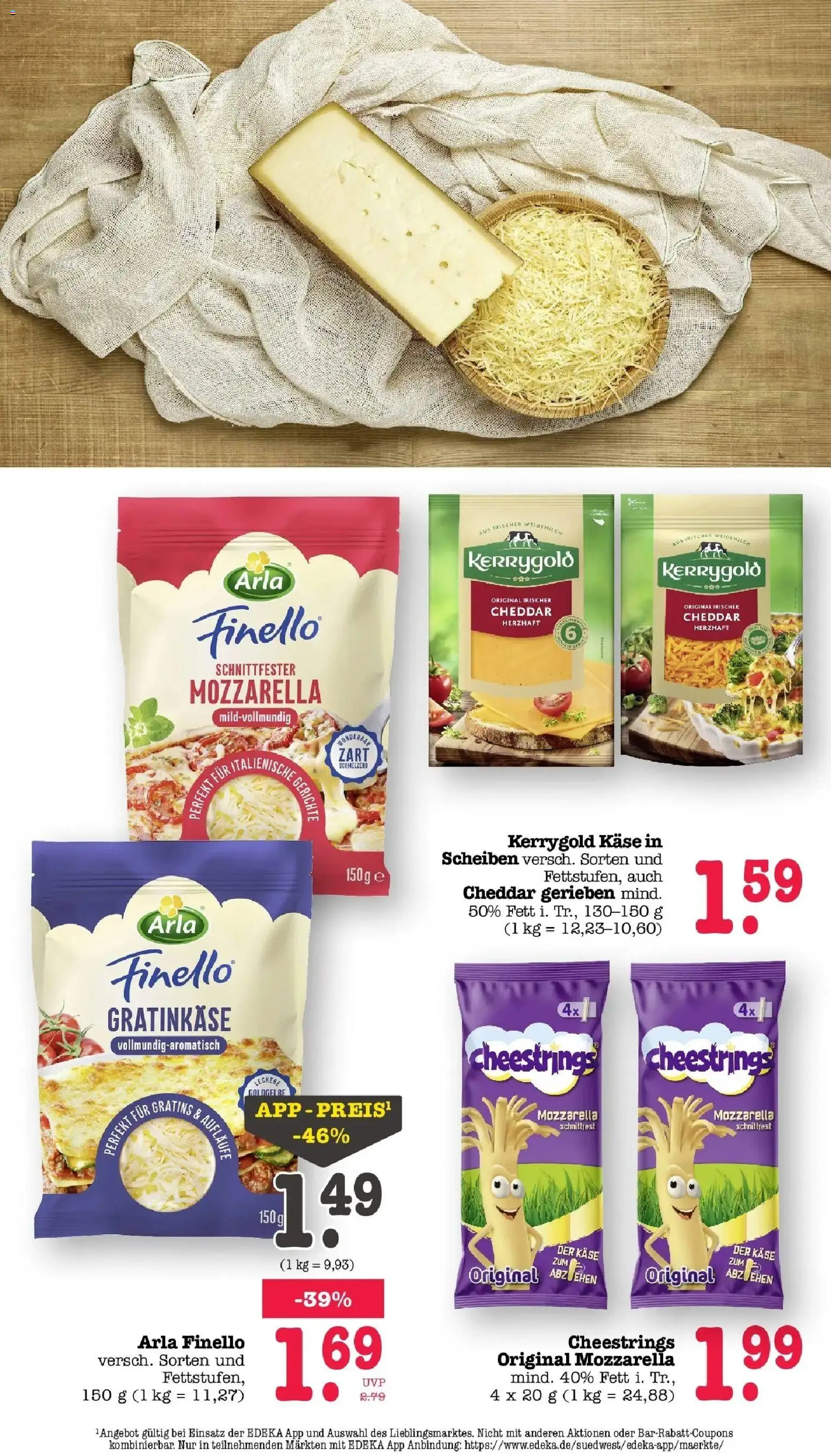 Edeka Prospekt Karlsruhe (ab 07.09.2026) » Angebote Online | Seite: 28 | Produkte: Käse, Mozzarella, Gerichte