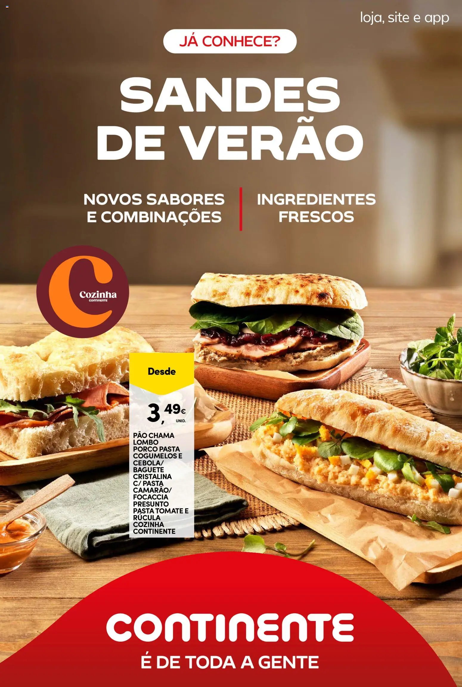 Continente Semanal Continente Bom Dia │ válido de 30/06/2026 | Página: 10 | Produtos: Pão, Presunto, Tomate, Cogumelos
