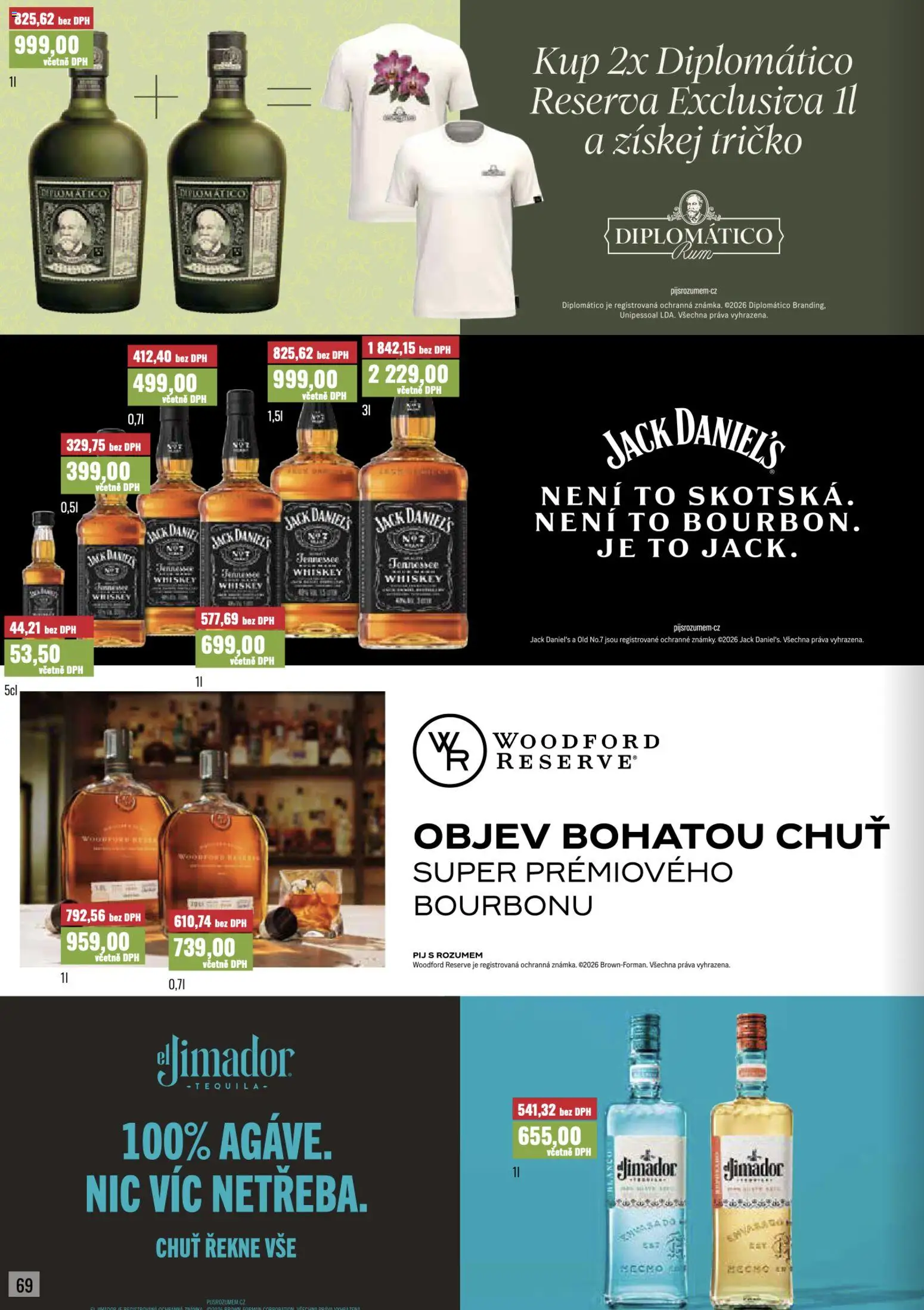 Ratio leták od 01.10.2026 | Strana: 69 | Produkty: Tričko, Whiskey, Tequila, Jack Daniel’s