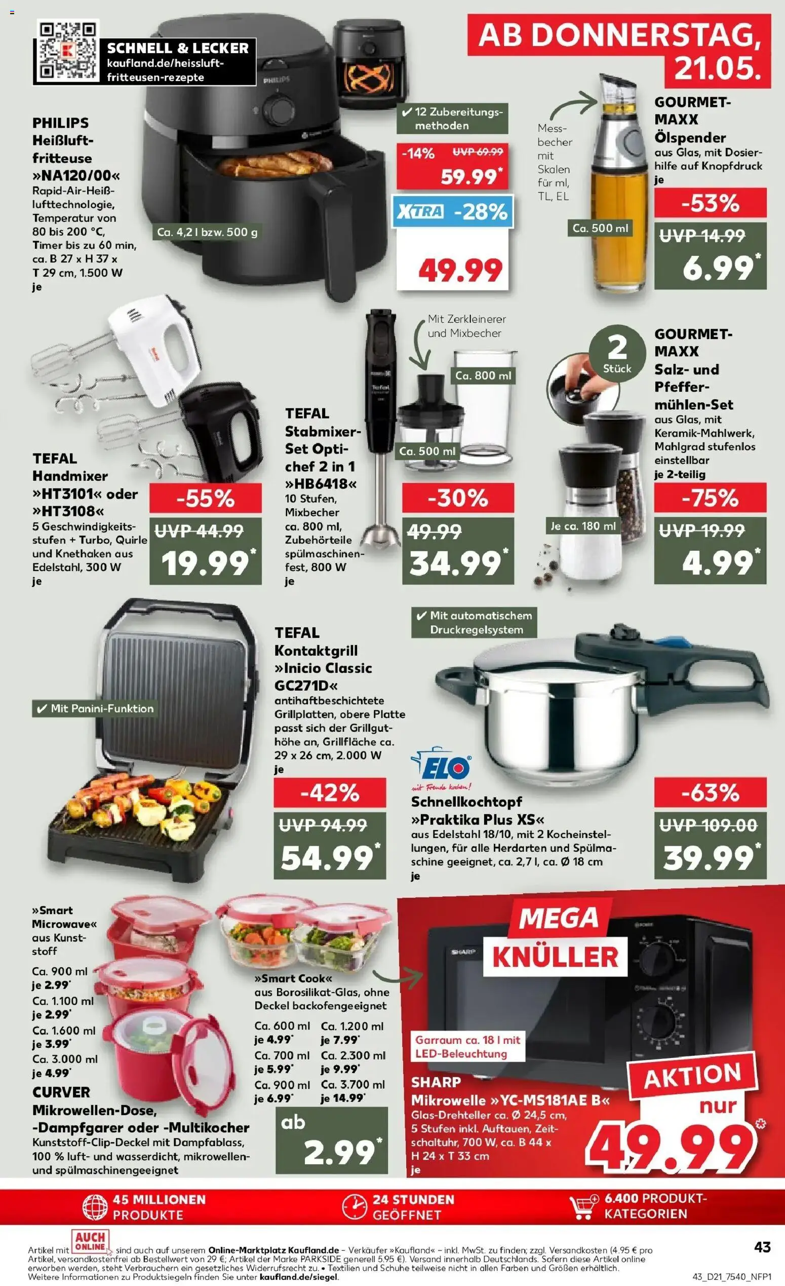 Kaufland Prospekt Oranienburg – gültig ab 18.05.2026 | Seite: 48 | Produkte: Mixer, Pfeffer, Multikocher, Heißluftfritteuse