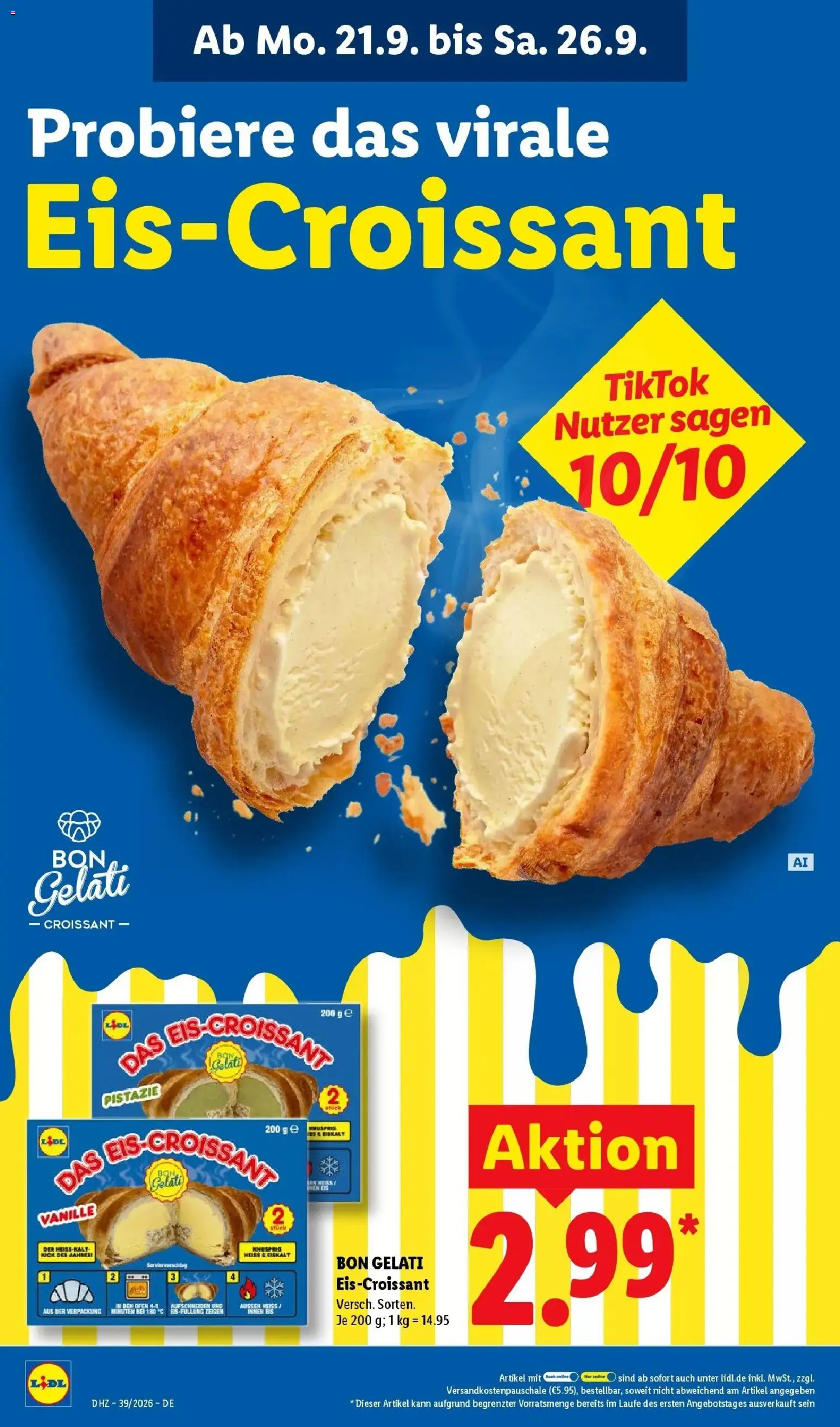 Lidl Prospekt Hamburg (ab 21.09.2026) zum Blättern » Angebote | Seite: 5 | Produkte: Croissant, Vanille