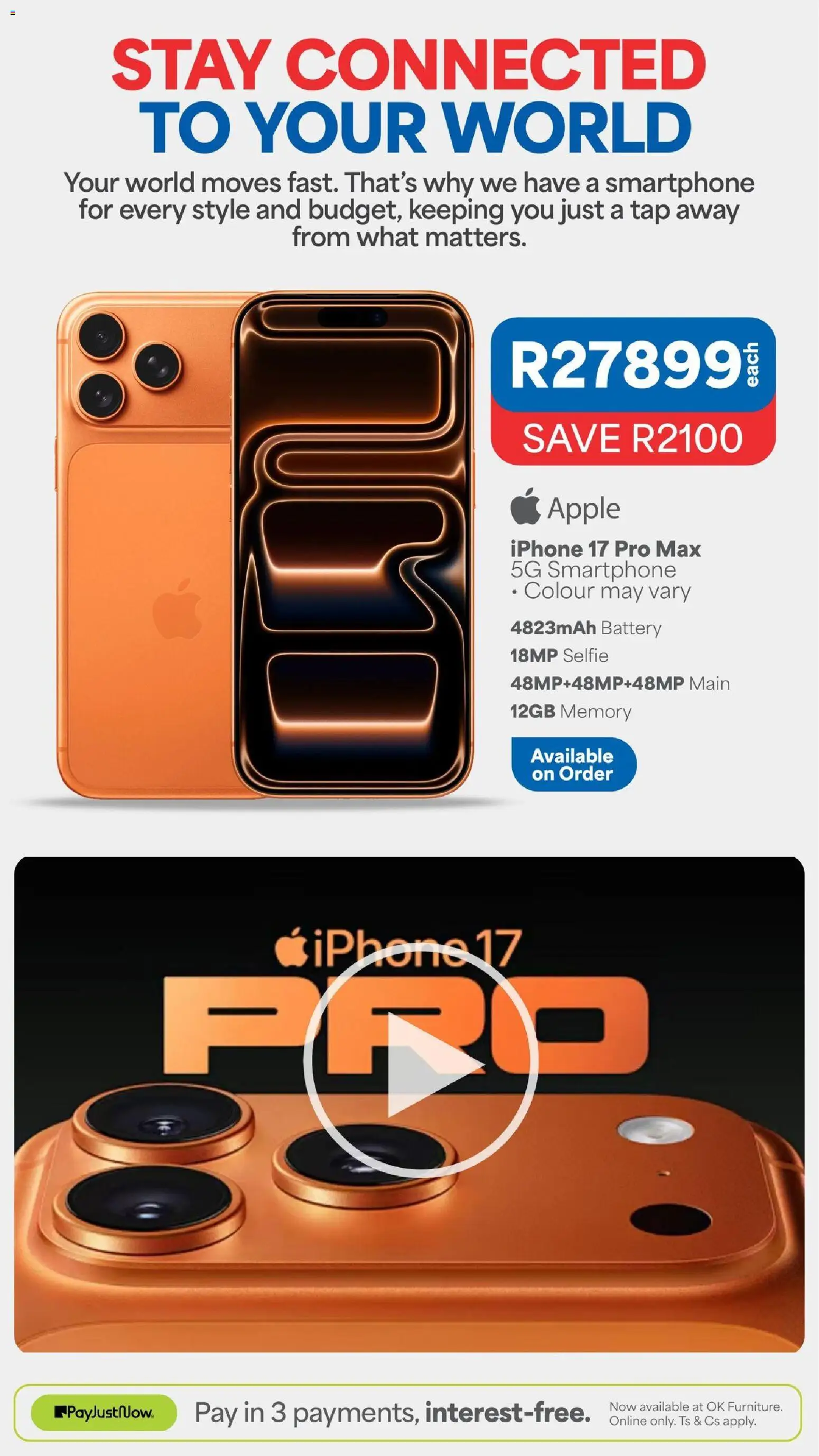 New OK Furniture catalogue – valid from 09/09/2026 | Page: 3 | Products: Smartphone, Battery, Tap
