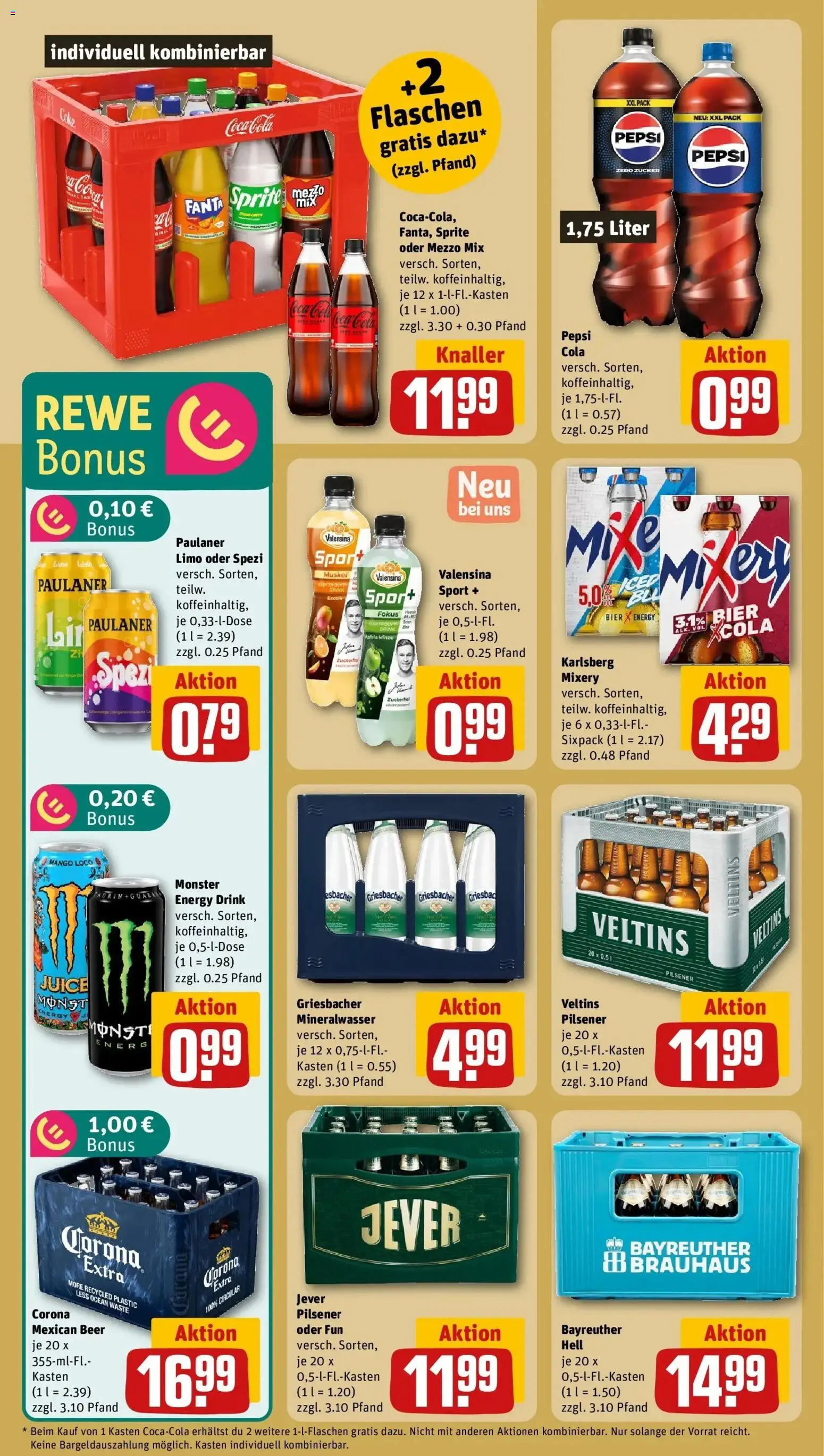 REWE Prospekt ab 04.05.2026 zum Blättern » Angebote | Seite: 26 | Produkte: Mezzo mix, Cola, Mango, Jever