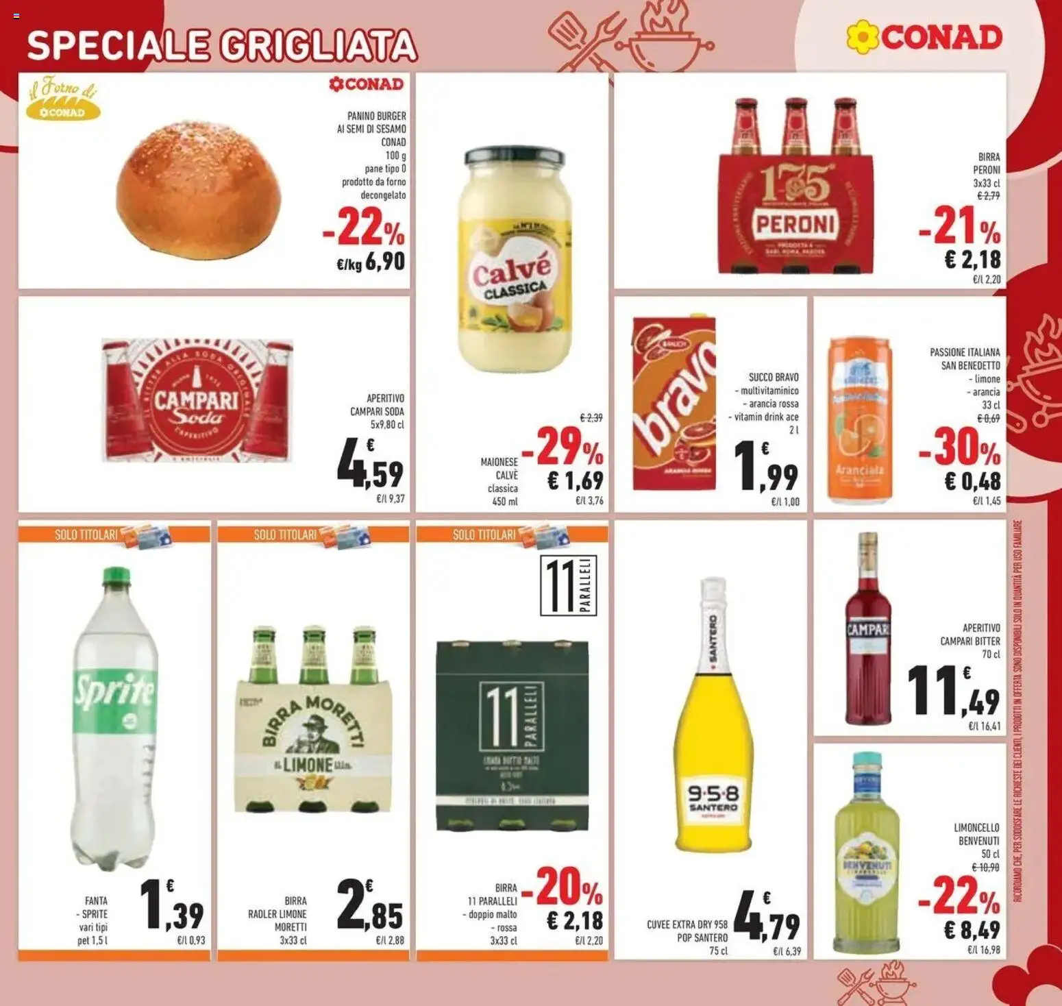 Volantino Conad del 29/07/2026 | Pagina: 9 | Prodotti: Limone, Arancia, Radler, Aperitivo