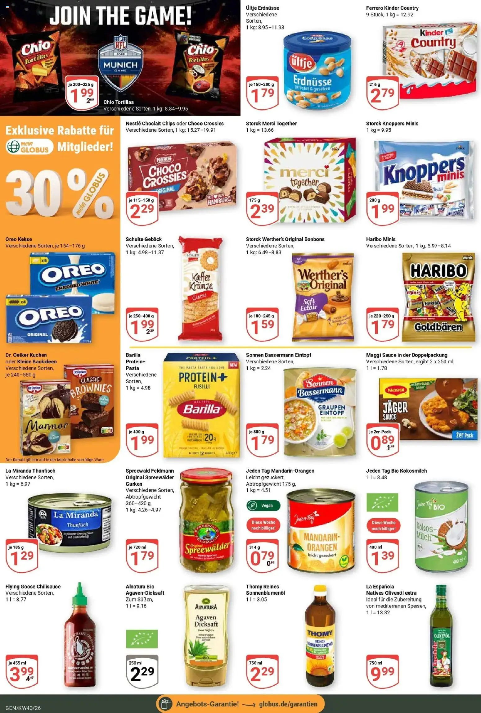 Globus Prospekt Gensingen (ab 19.10.2026) » Angebote online | Seite: 13 | Produkte: Milch, Thunfisch, Kekse, Kinder country
