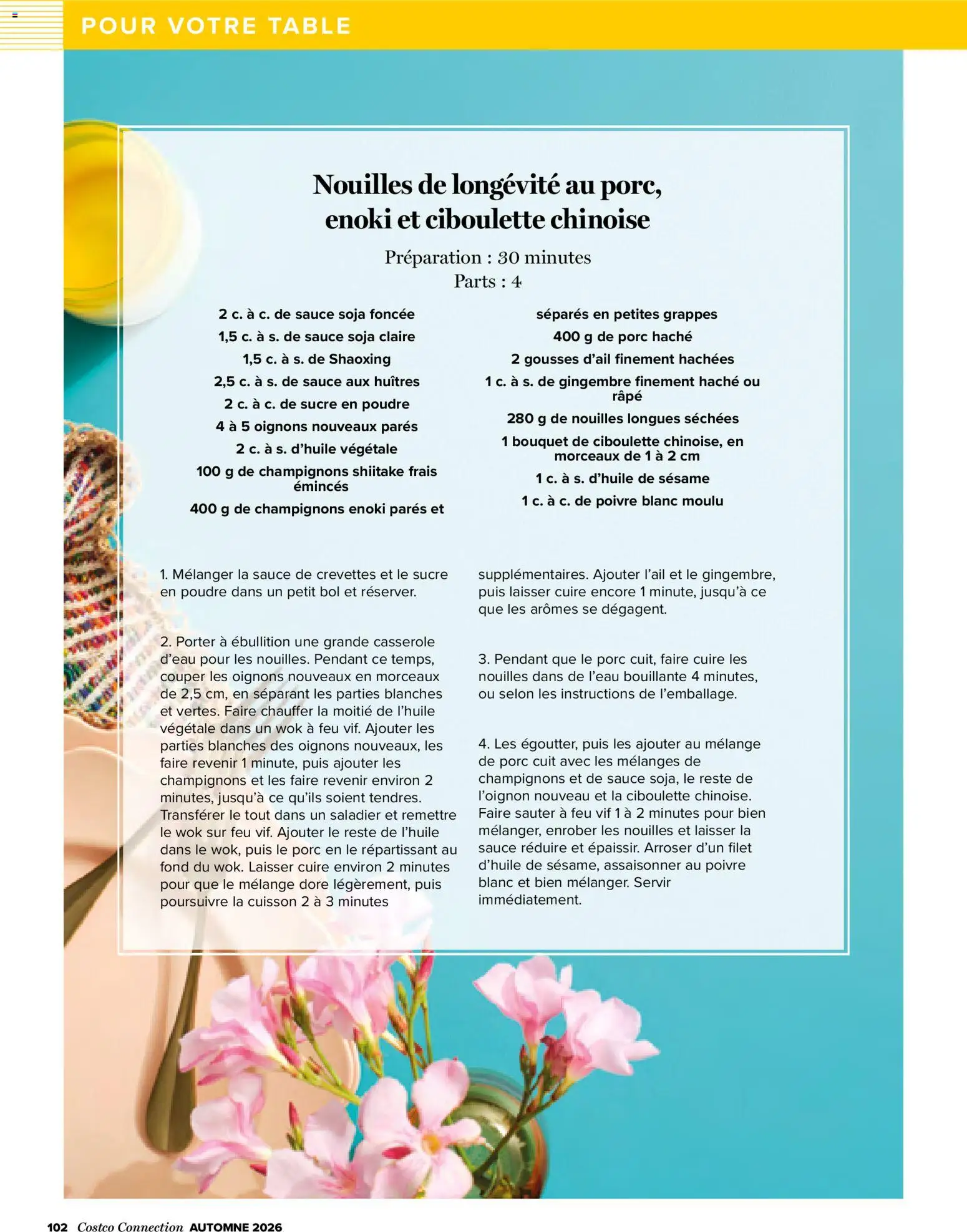 {H1} | Page: 102 | Produits: Sucre, Sauce soja, Table, Nouilles