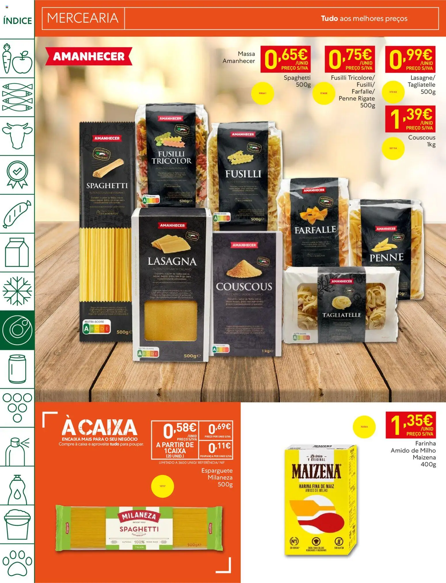 Recheio folheto │ válido de 19.05.2026 | Página: 24 | Produtos: Esparguete, Milaneza, Caixa, Massa