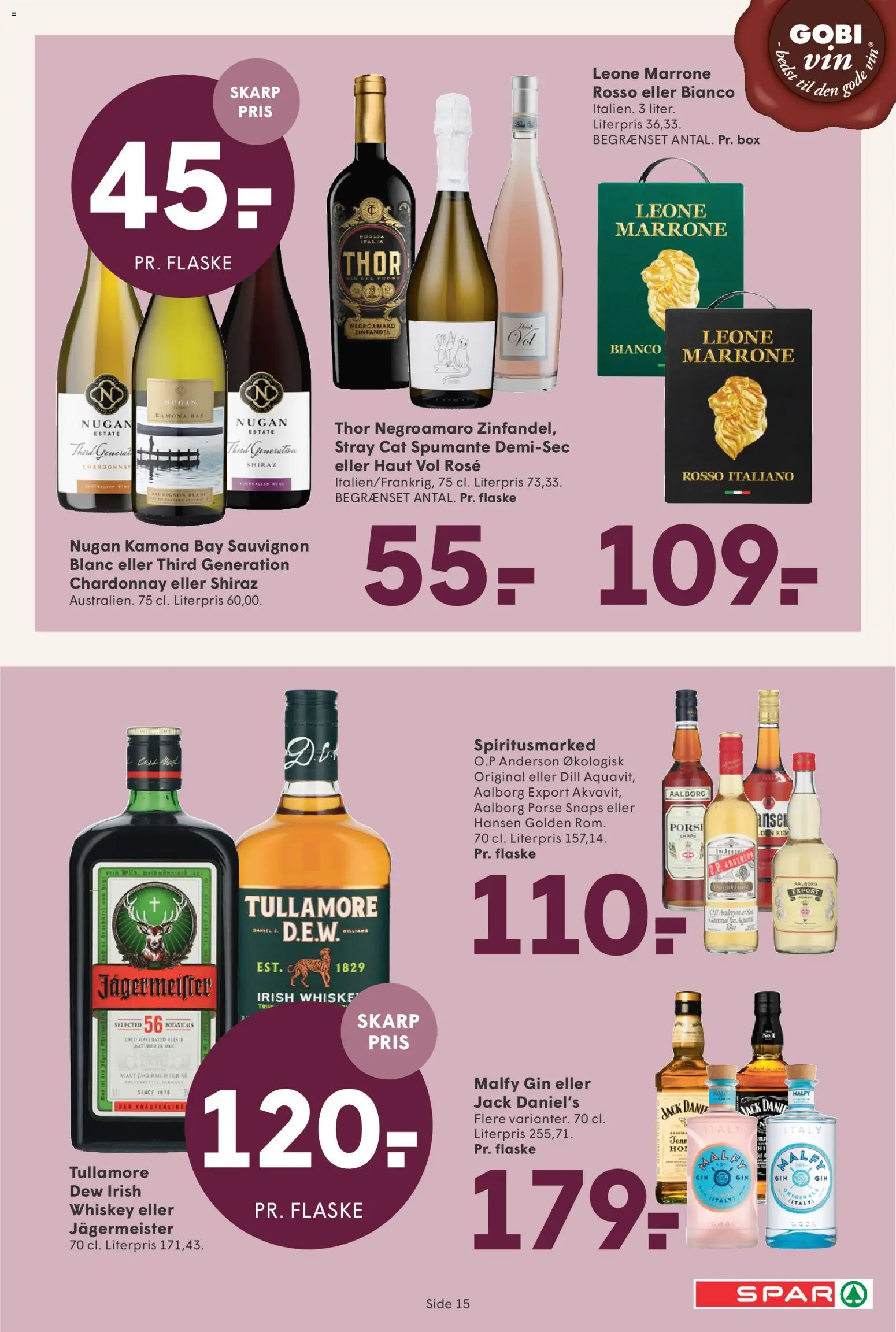 Spar tilbudsavis – gyldig fra 31/07/2026 | Side: 16 | Produkter: Vin, Gin, Is, Jack Daniel's