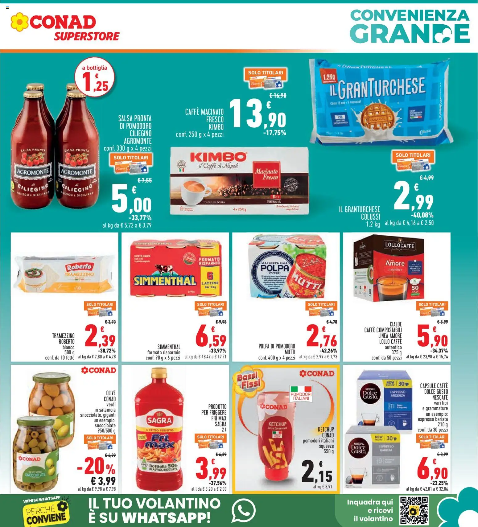Volantino Conad del 21.05.2026 | Pagina: 3 | Prodotti: Salsa, Tramezzino, Bottiglia, Macinato