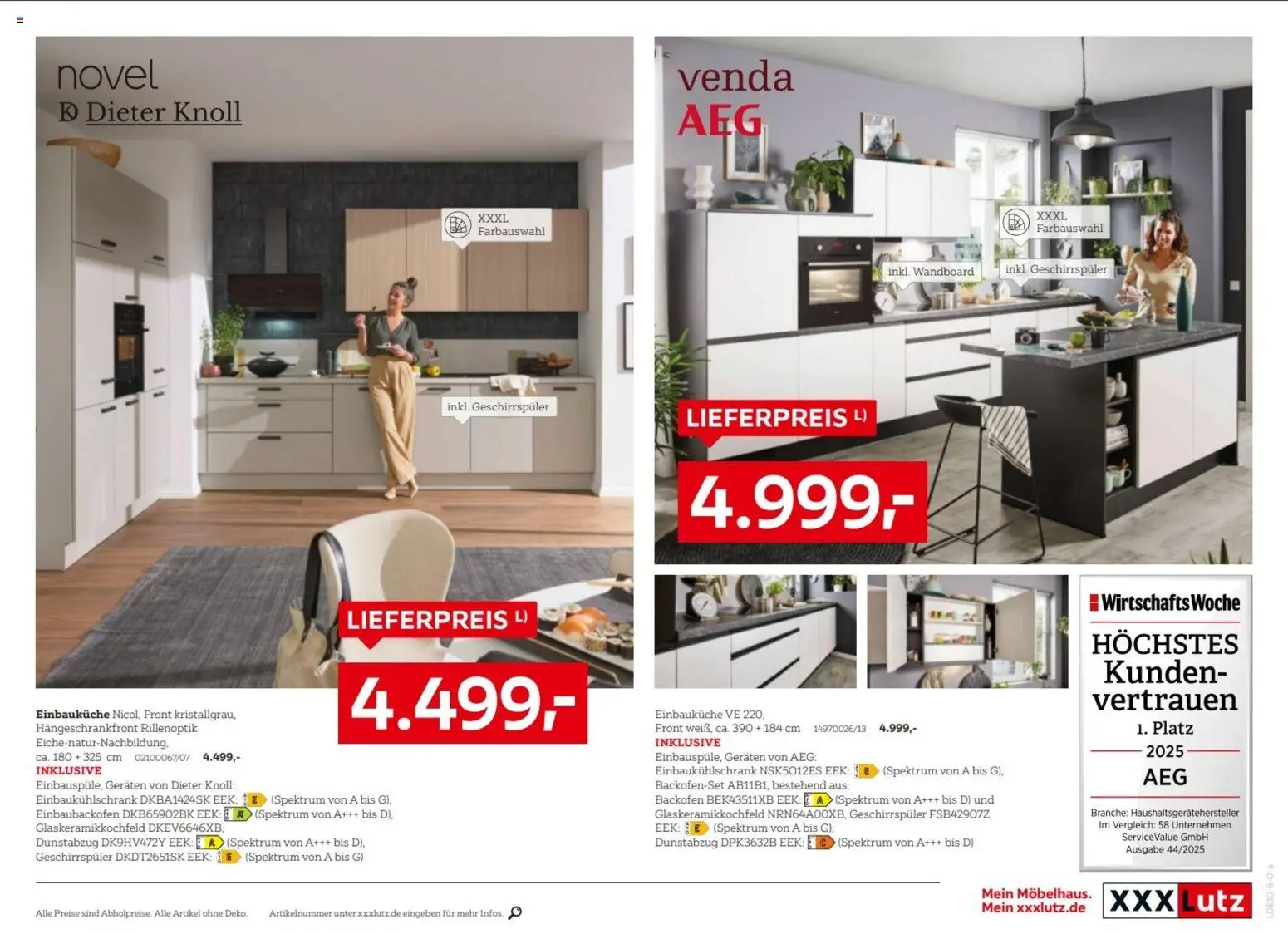 XXXLutz Prospekt – gültig ab 19.09.2026 | Seite: 21 | Produkte: AEG, Einbauküche, Wandboard, Backofen