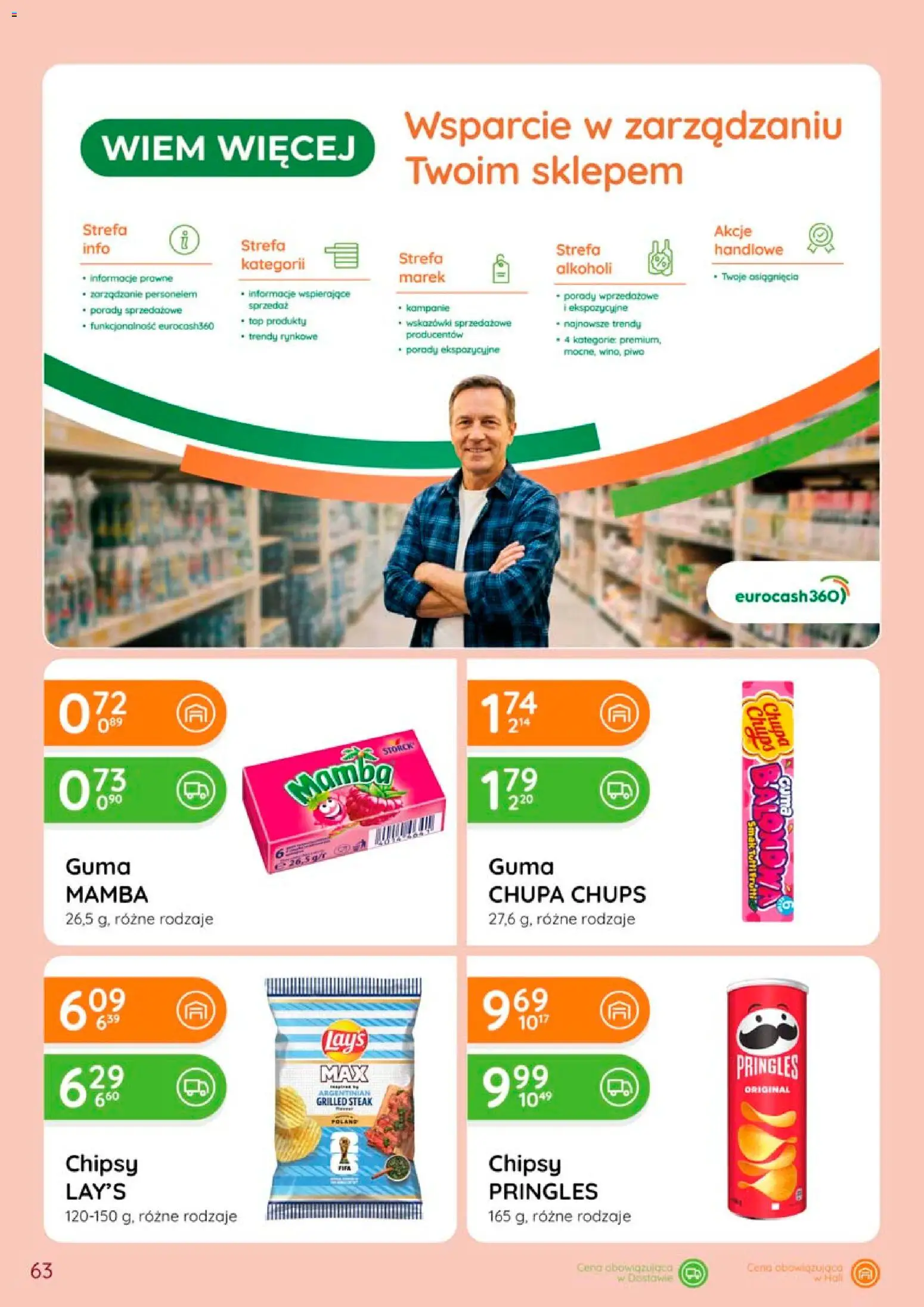 Eurocash gazetka od 28.05.2026 | Strona: 63 | Produkty: Top, Chipsy, Piwo, Pringles