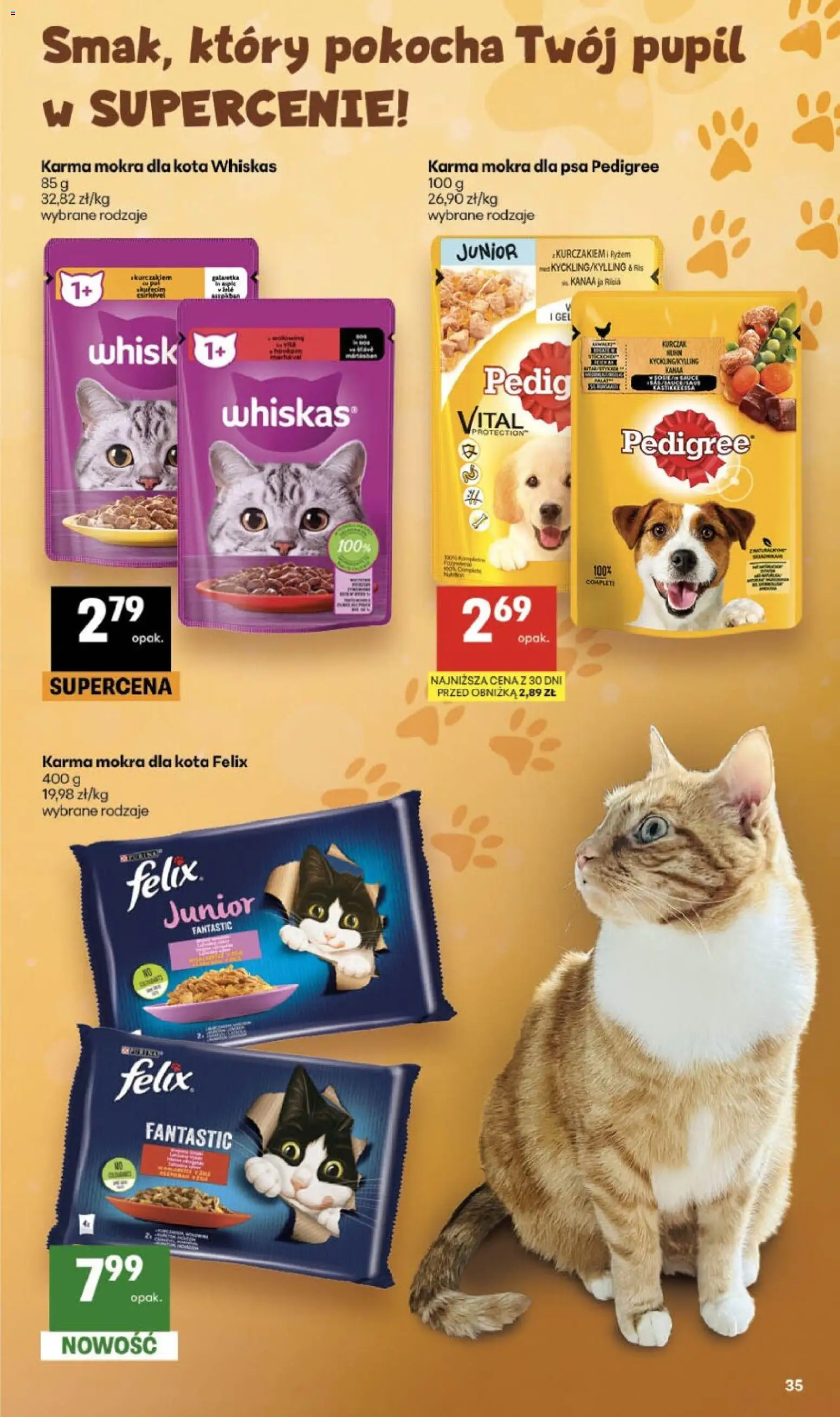 Delikatesy Centrum gazetka - Sklepy Własne od 11.06.2026 | Strona: 35 | Produkty: Kurczak, Galaretka, Karma mokra dla kota, Pedigree