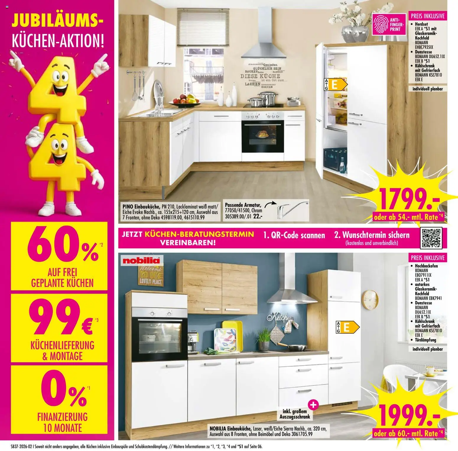 SB Möbel Boss Prospekt – gültig ab 05.09.2026 | Seite: 2 | Produkte: Küche, Kühlschrank, Kochfeld, Kuchen