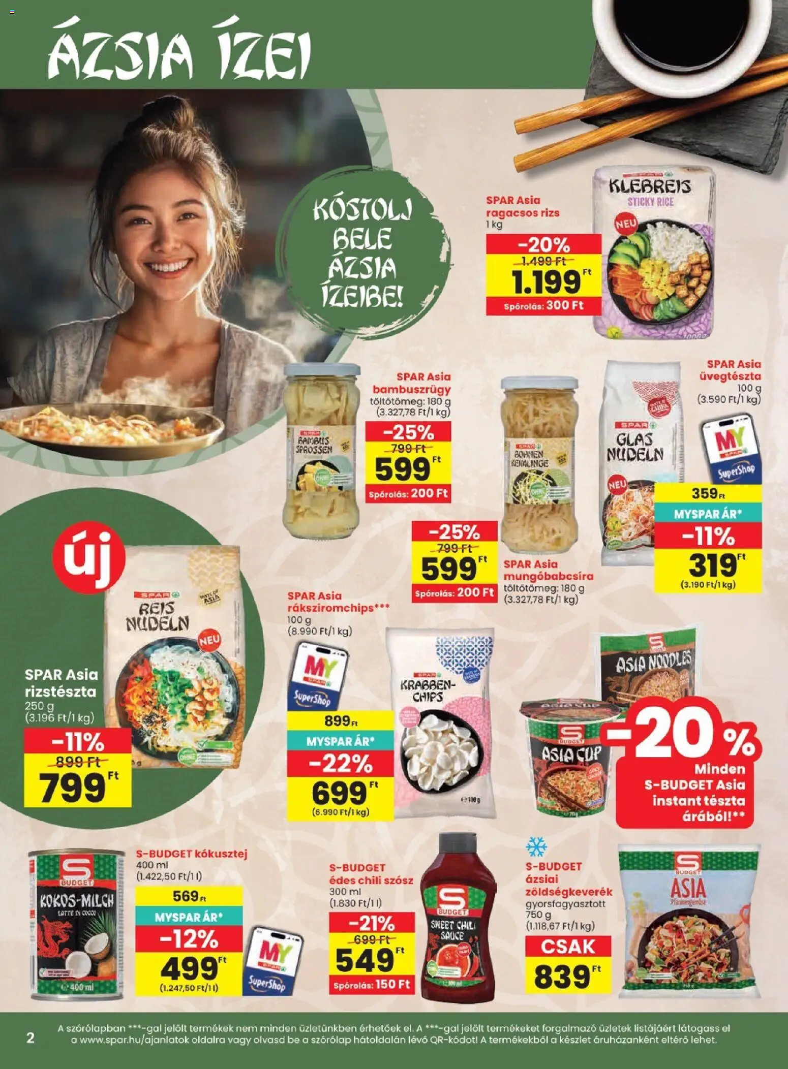 Spar akciós ujság - amely érvényes a következő dátumtól: 2026.09.03. | Oldal: 2 | Termékek: Chips, Zöldségkeverék, Tészta, Gyorsfagyasztott