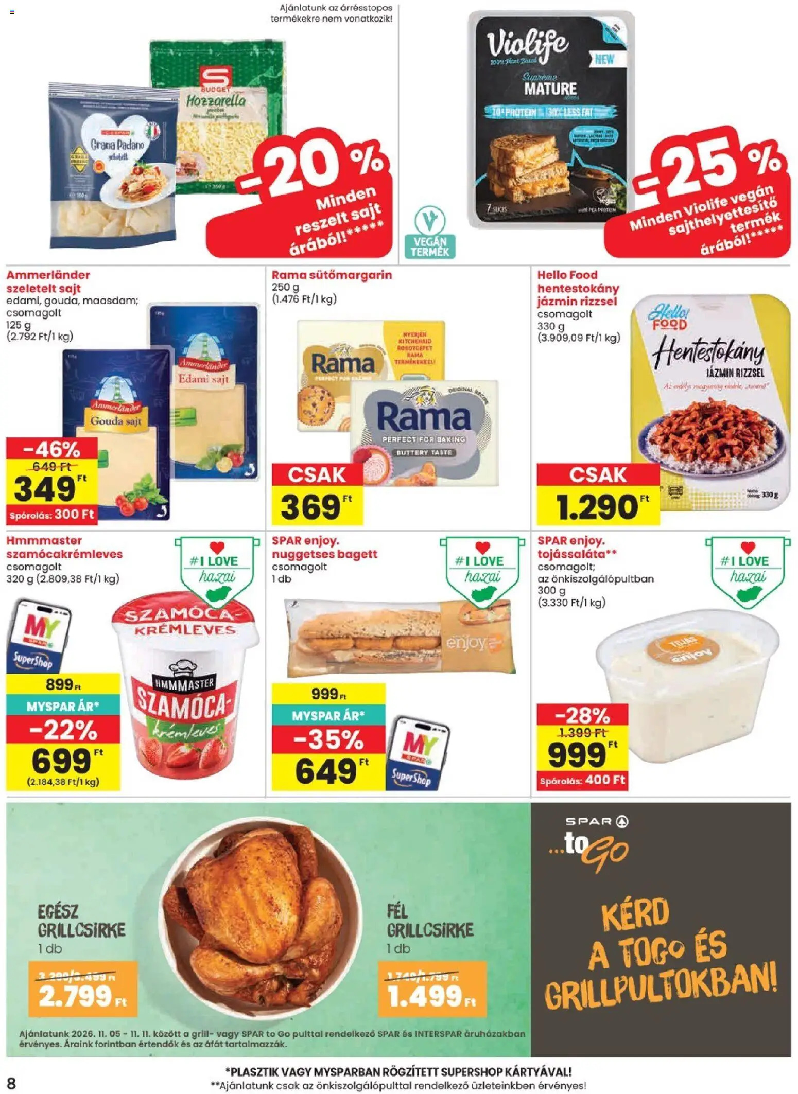 Spar akciós ujság - amely érvényes a következő dátumtól: 2026.11.05. | Oldal: 8