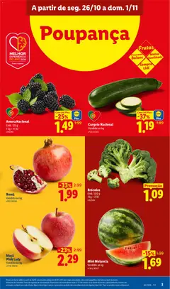 Pré-visualização Curgete Nacional, Vendido ao kg, nº22/82345 válido de 26/10/2026 | Página: 3 | Produtos: Curgete, Frutas, Maça, Melancia