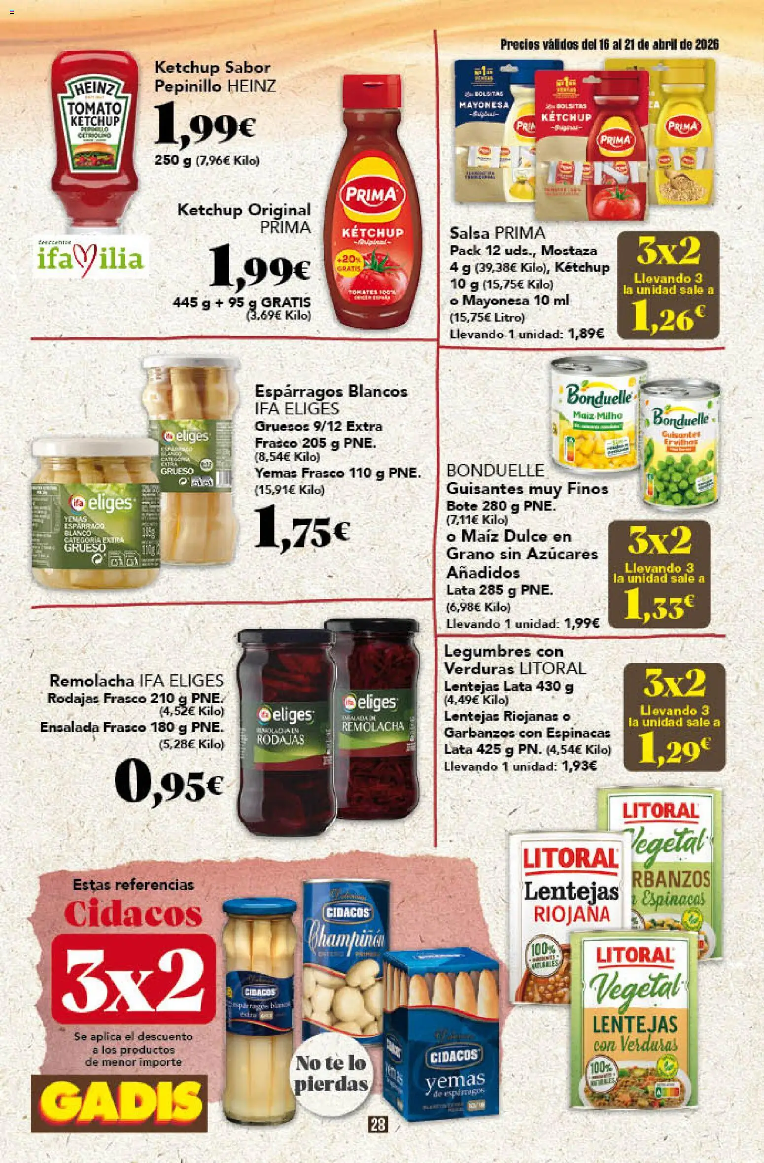 Gadis folleto │ válido desde el 16.04.2026 | Página: 28 | Productos: Νερό καρύδας, Πορσελάνη, Té, Οθόνη προβολής