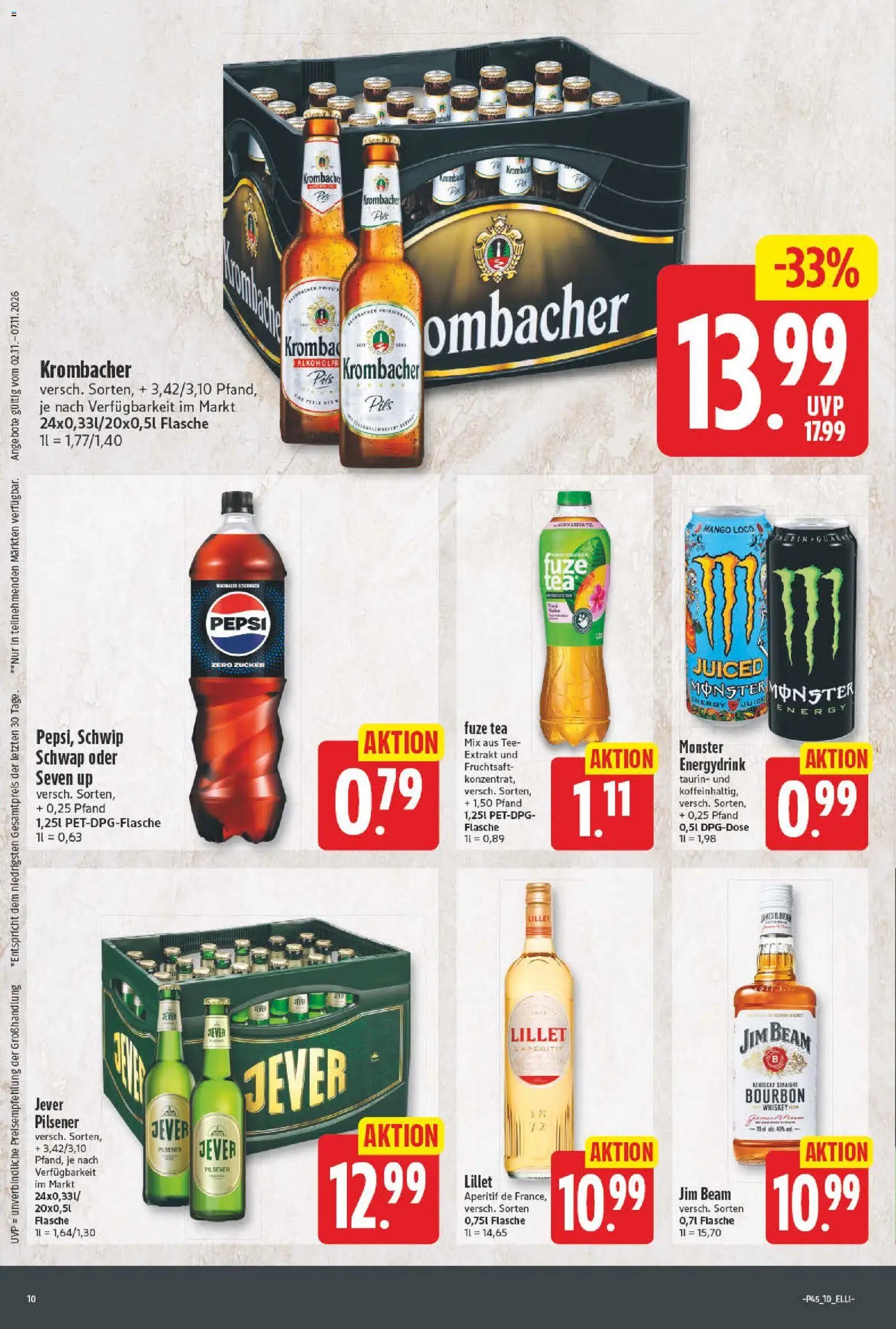 Elli Markt Prospekt – gültig ab 02.11.2026 | Seite: 10 | Produkte: Energy, Pils, Mango, Krombacher