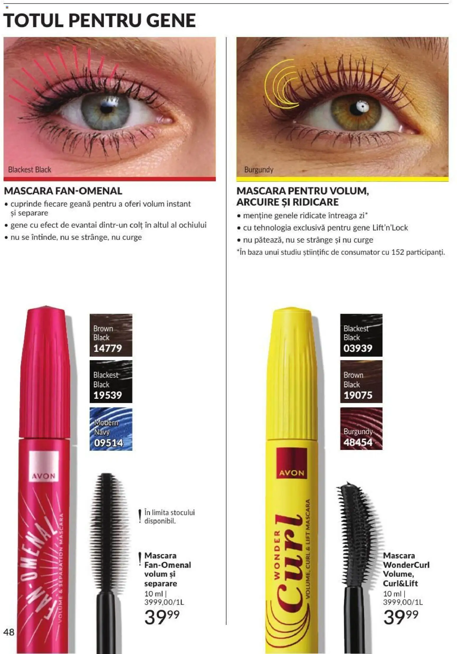 Noul catalog Avon – valabil de la 01.09.2026 | Pagină: 48 | Produse: Evantai, Mascara, Black