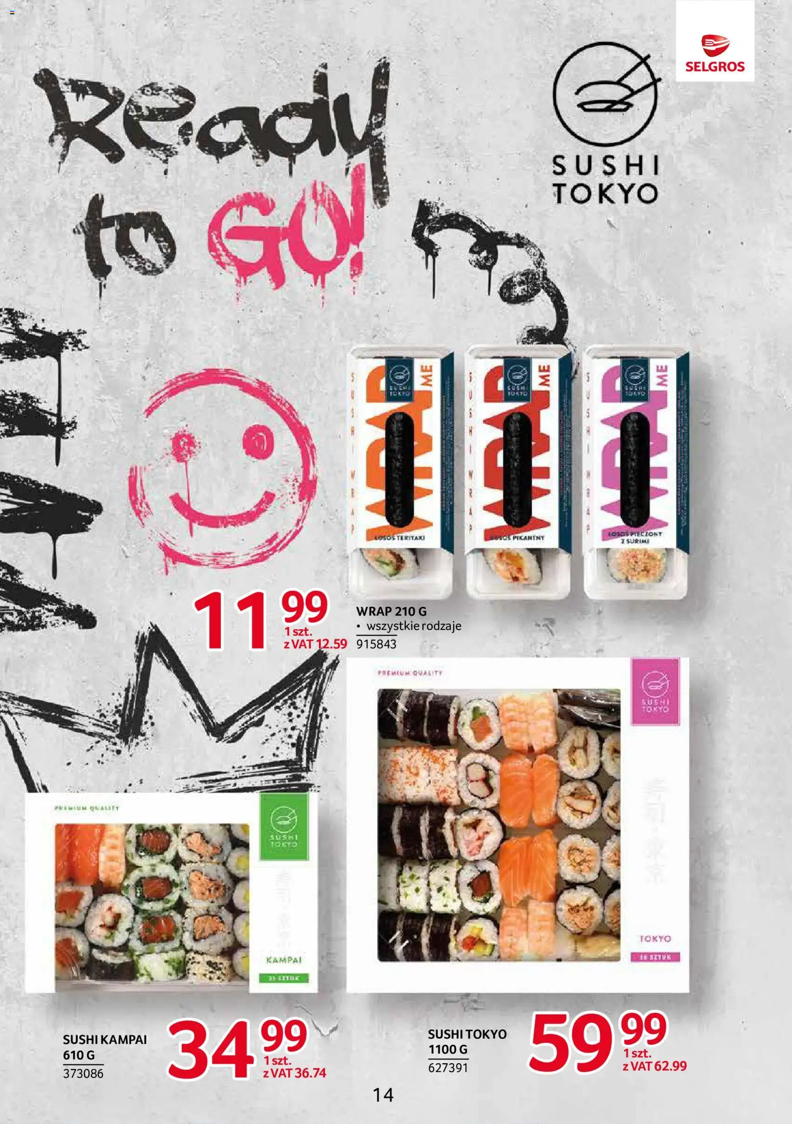 Selgros cash&carry gazetka - Markowe produkty od 10.09.2026 | Strona: 14 | Produkty: Surimi, Sushi