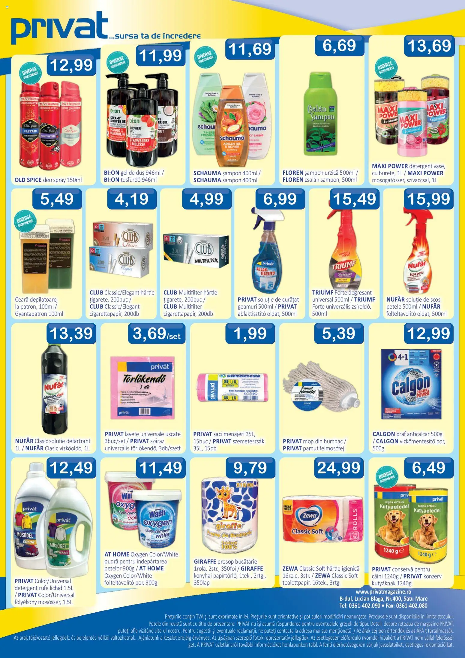 Noul catalog CBA – valabil de la 16.10.2026 | Pagină: 4 | Produse: Calgon, Detergent Rufe, Mop, Mango