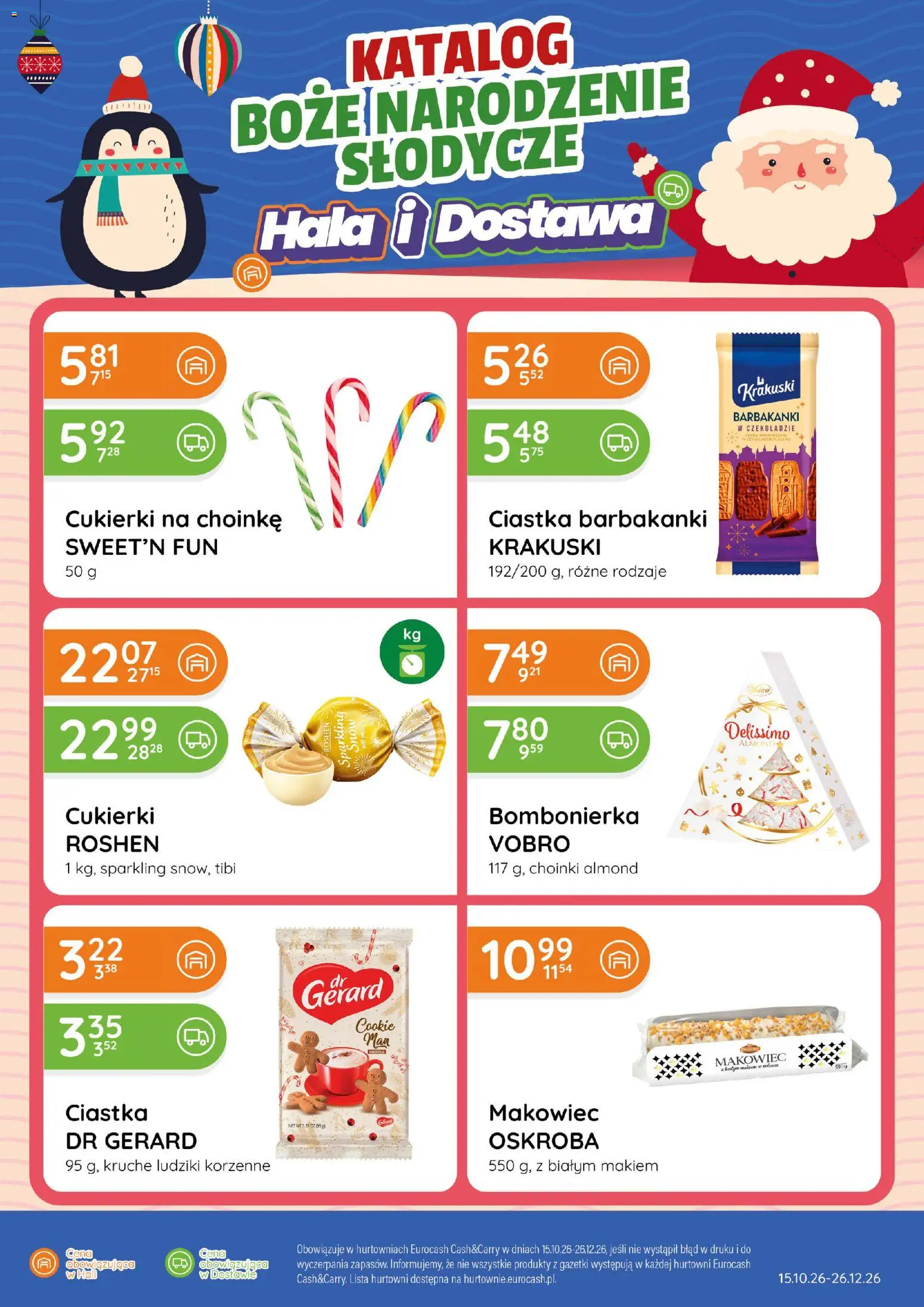 Eurocash gazetka - Katalog Boże Narodzenie - Słodycze od 15.10.2026 | Strona: 1 | Produkty: Słodycze, Makowiec, Bombonierka, Cukierki