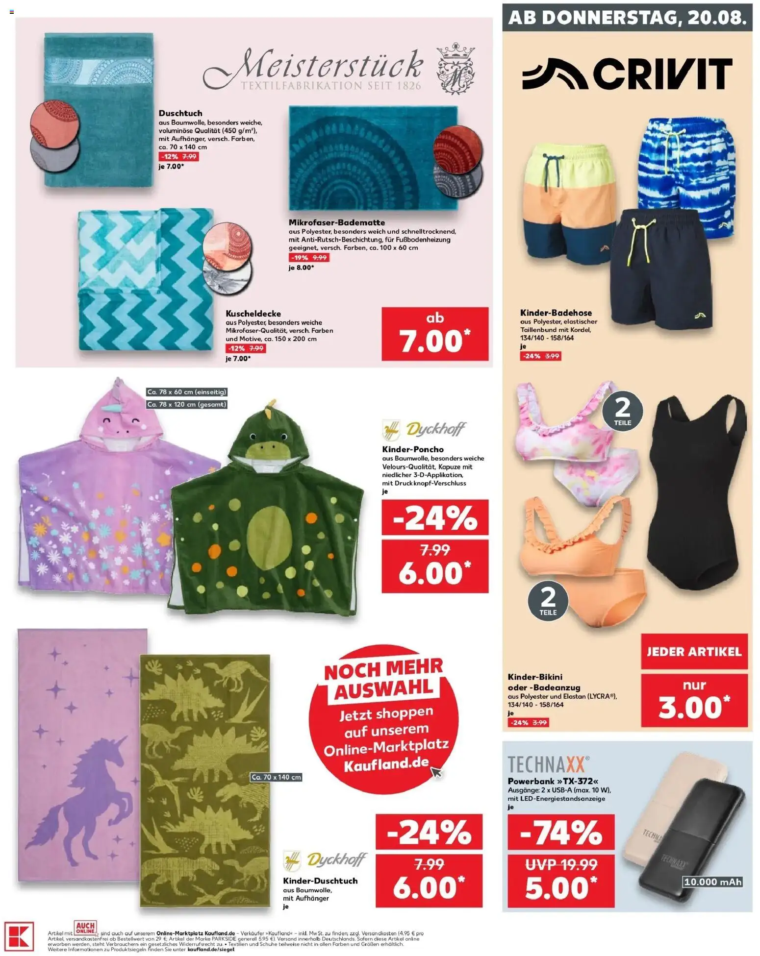 Prospekt Kaufland ab 20.08.2026 » Angebote Online zum Blättern | Seite: 5 | Produkte: Badeanzug, Powerbank