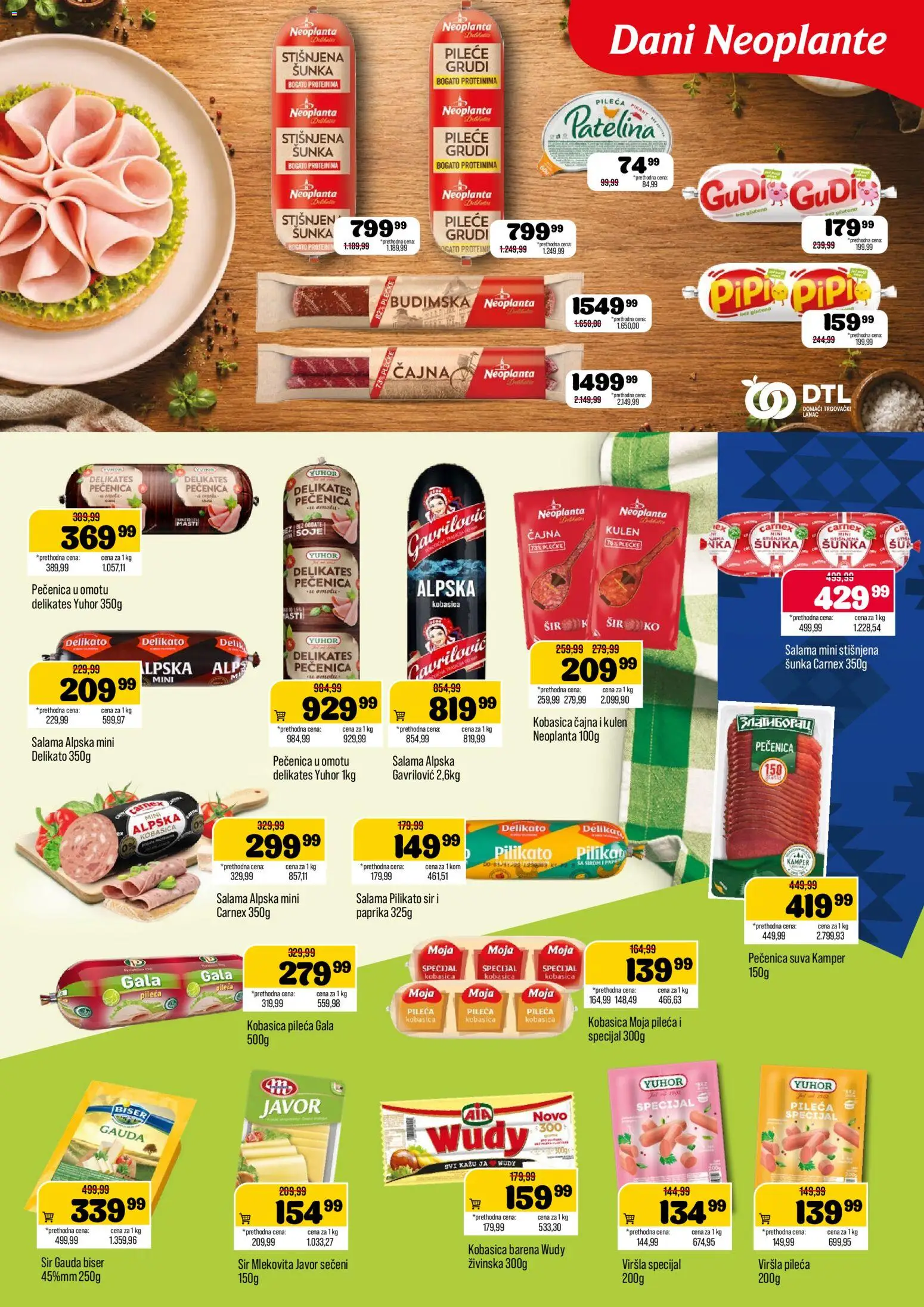 Podunavlje katalog - važi od 26.08.2026 | Strana: 5 | Proizvode: Pileće grudi, Kulen, Kobasica, Pečenica