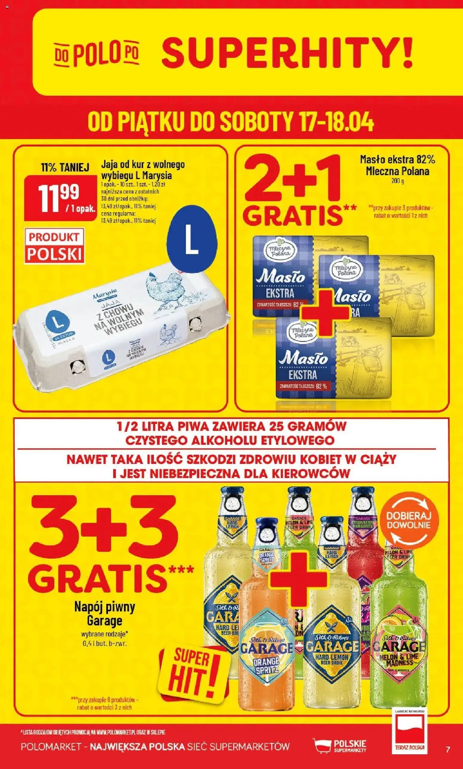 POLOmarket gazetka od 15.04.2026 | Strona: 7 | Produkty: Melon, Masło, Jaja