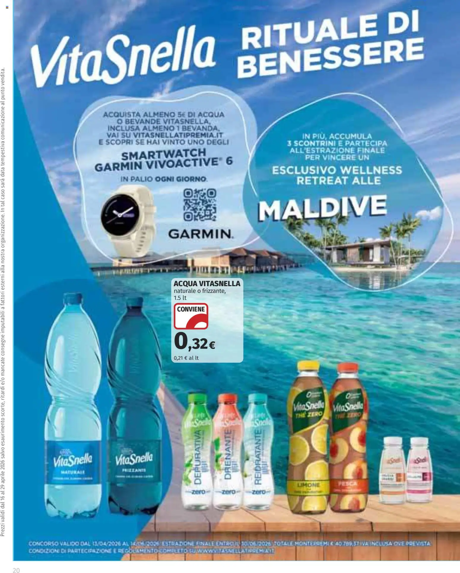 Volantino COOP del 16.04.2026 | Pagina: 20 | Prodotti: Acqua, Data, The, Smartwatch