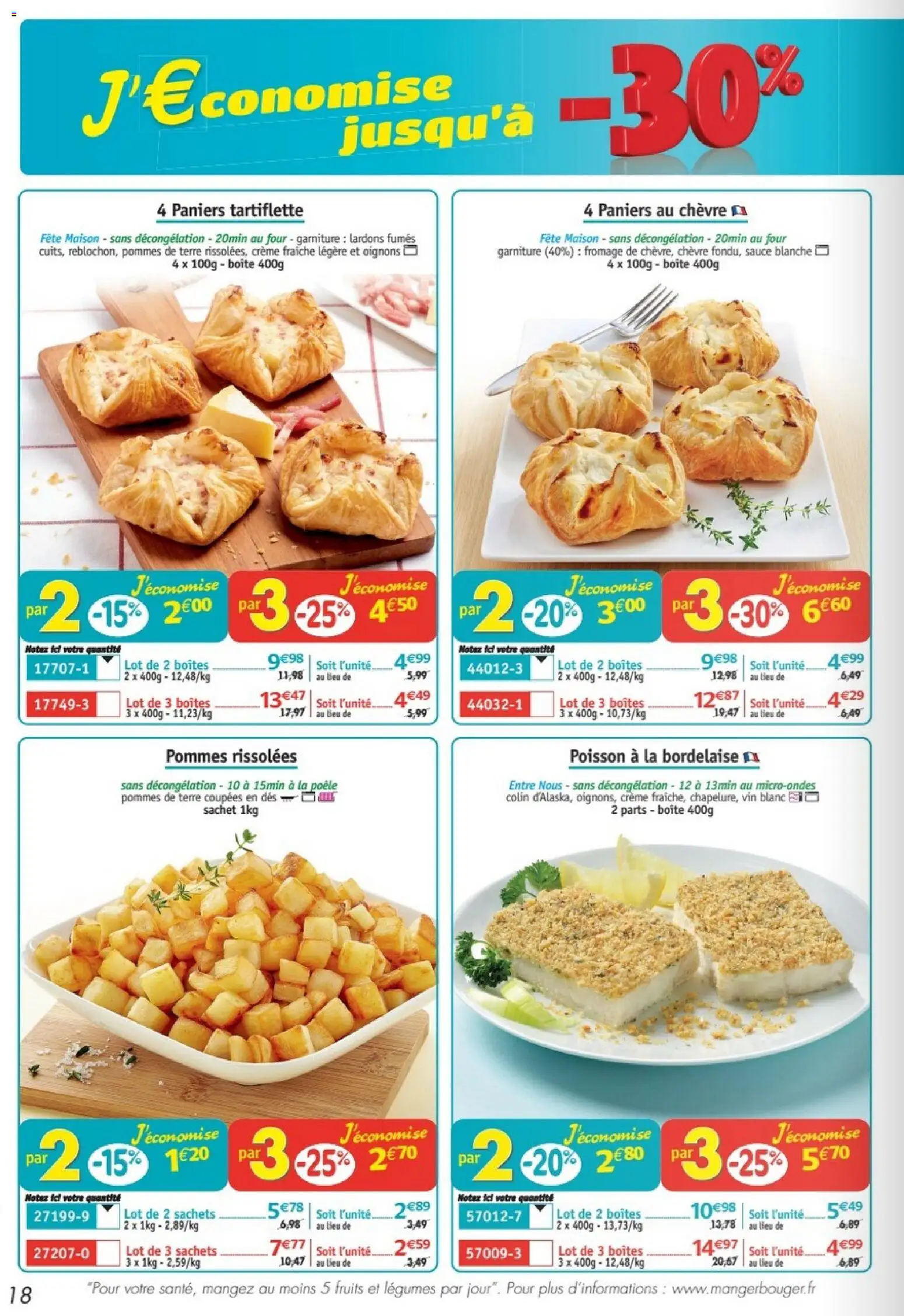 {H1} | Page: 18 | Produits: Poêle, Fruits, Tartiflette, Oignons