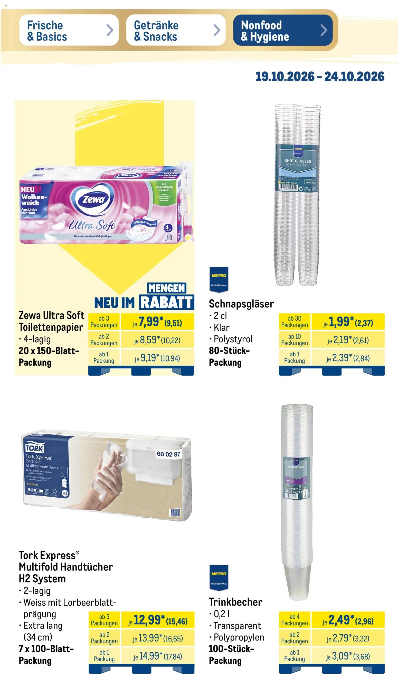 Metro Prospekt – gültig ab 19.10.2026 | Seite: 39 | Produkte: Zewa, Toilettenpapier