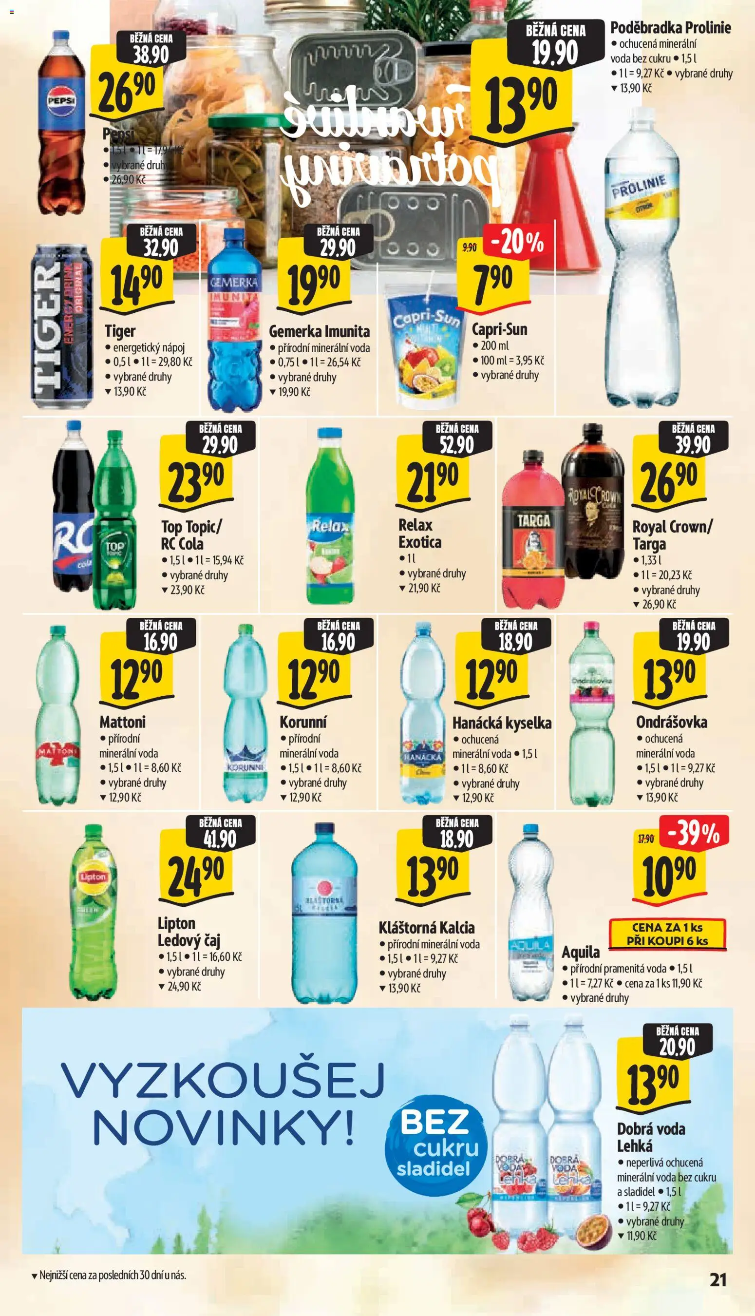 Albert leták - Supermarket -  	Frenštát pod Radhoštěm od 16.09.2026 | Strana: 35 | Produkty: Ondrášovka, Tiger, Energetický nápoj, Minerální voda