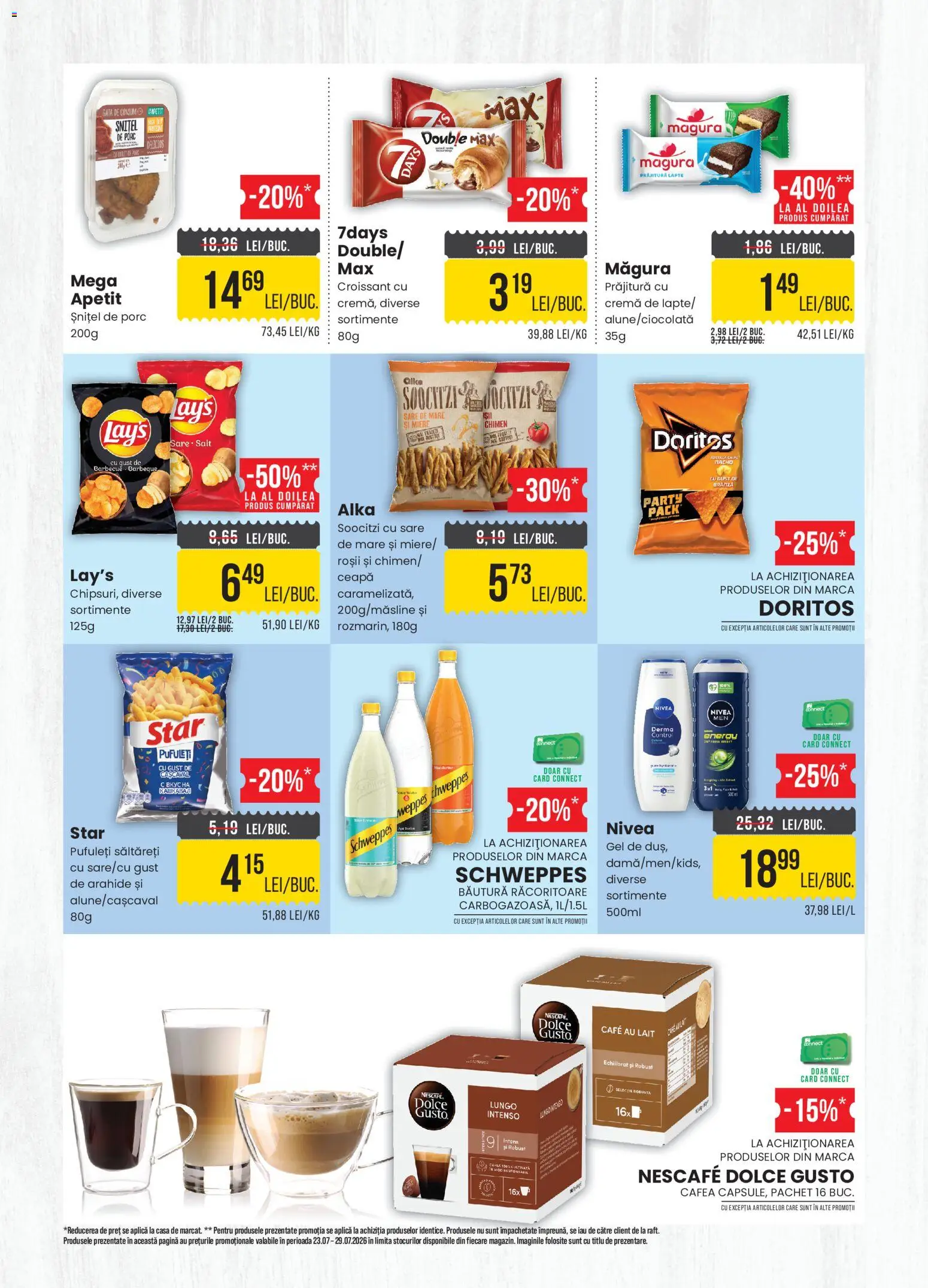 Noul catalog Mega Image – valabil de la 23.07.2026 | Pagină: 3 | Produse: Cremă, Pufuleți, Roșii, Sare
