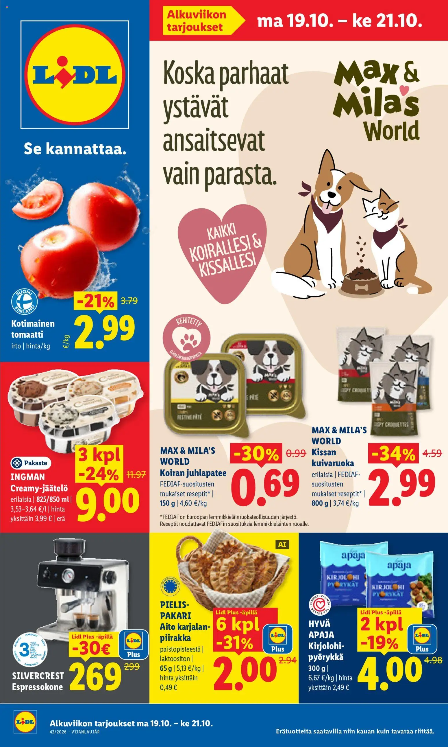 Lidl tarjoukset Helsinki – voimassa 19/10/2026 alkaen | Sivu: 1
