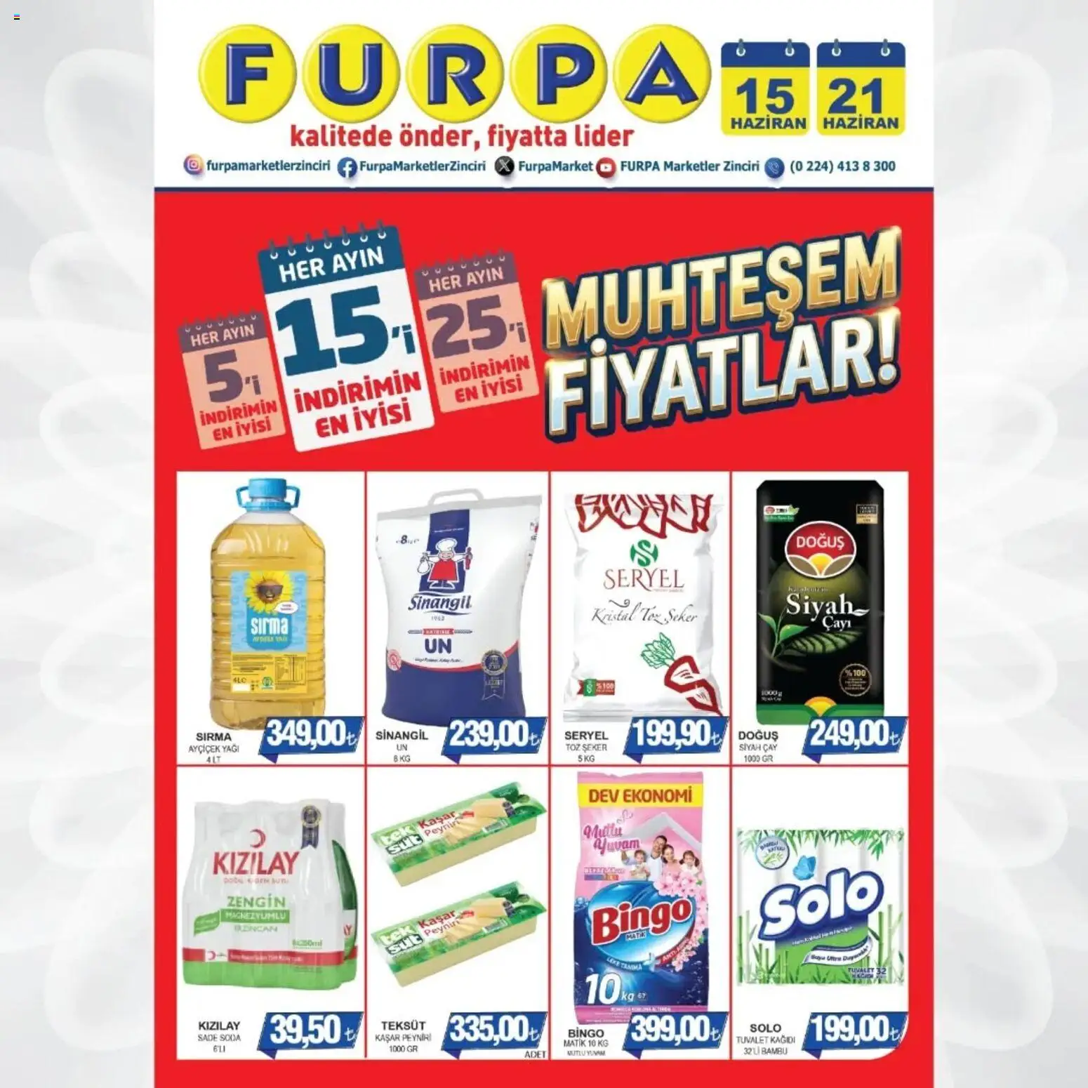 Furpa Katalog - 15.06.2026 tarihinden itibaren geçerlidir | Sayfa: 1 | Ürünler: Tuvalet, Peynir, Şeker, Tuvalet kağıdı