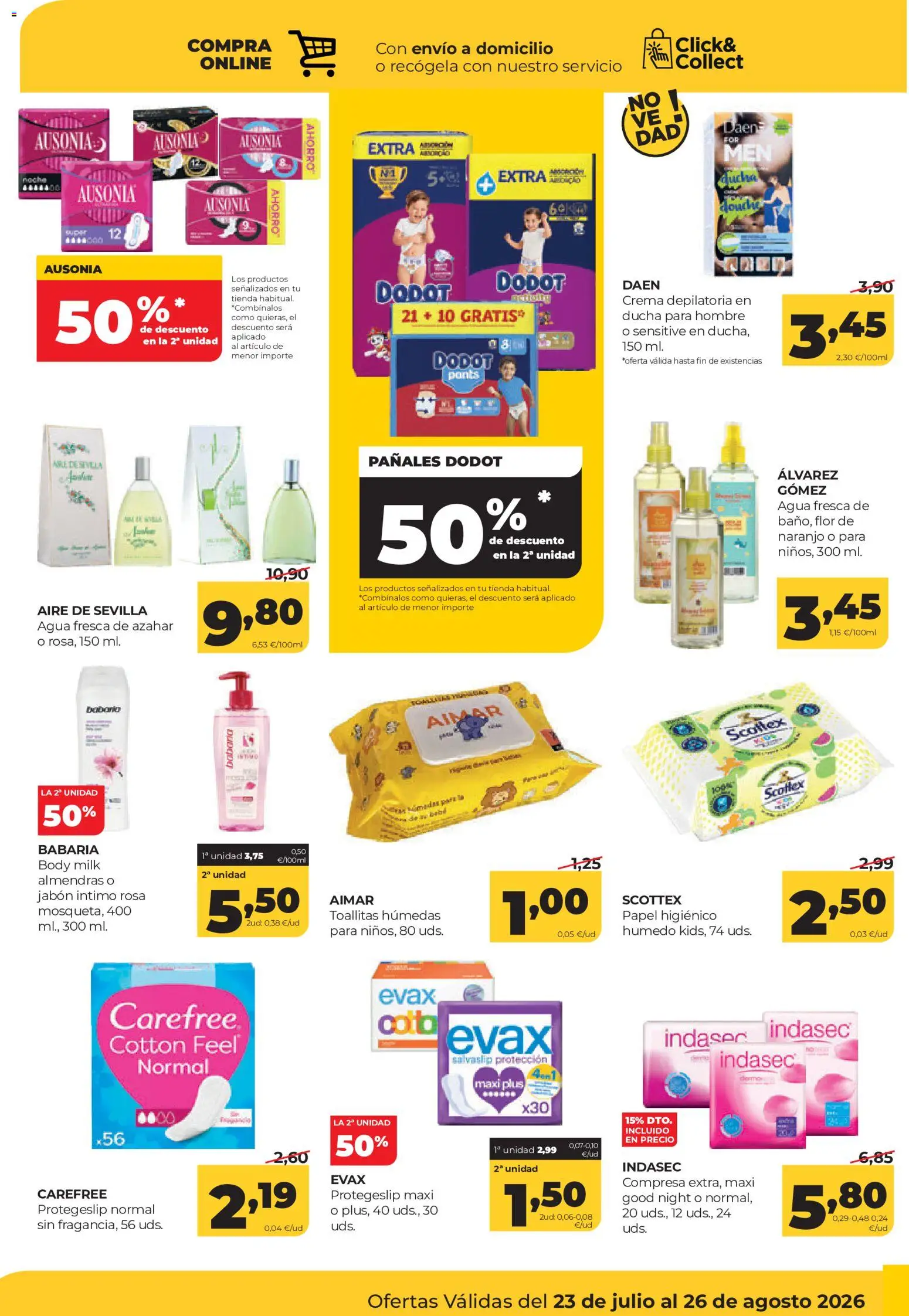 Alimerka folleto Castilla y León │ válido desde el 23/07/2026 | Página: 46 | Productos: Crema depilatoria, Papel higienico, Crema, Ducha