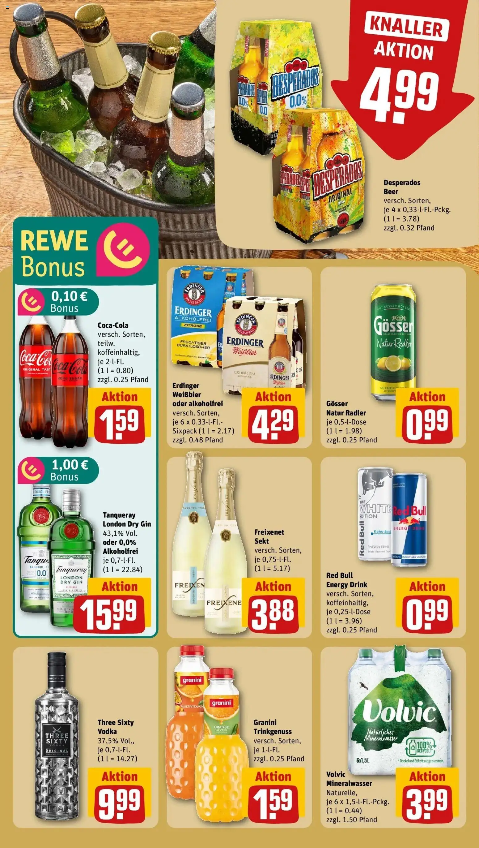 Rewe Prospekt Müllheim	 – gültig ab 27.04.2026 | Seite: 13 | Produkte: Erdinger, Mineralwasser, Gin, Volvic