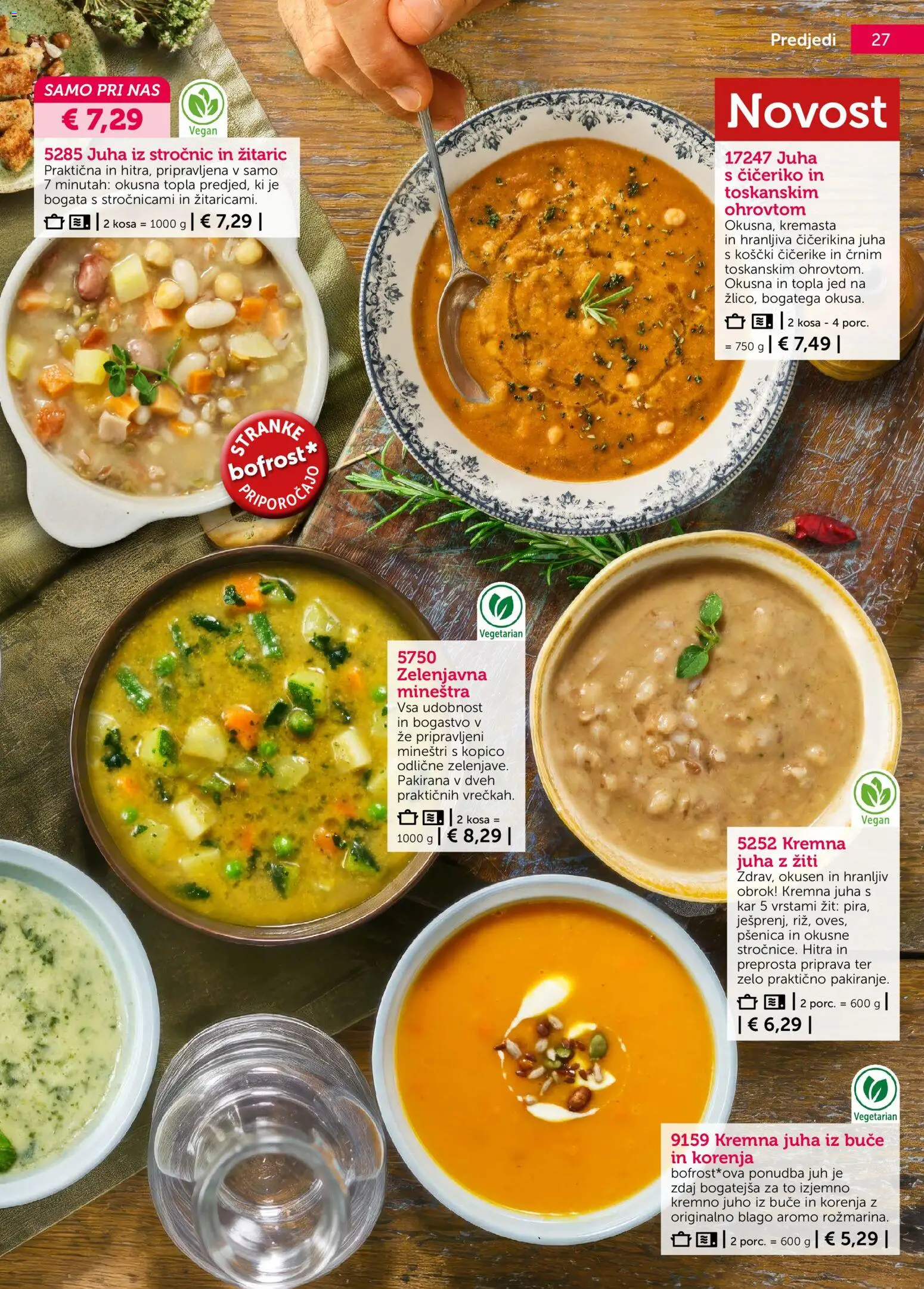 Novi Bofrost katalog ponudbe – veljaven od 01.10.2026 | Stran: 27 | Izdelki: Buče, Juha