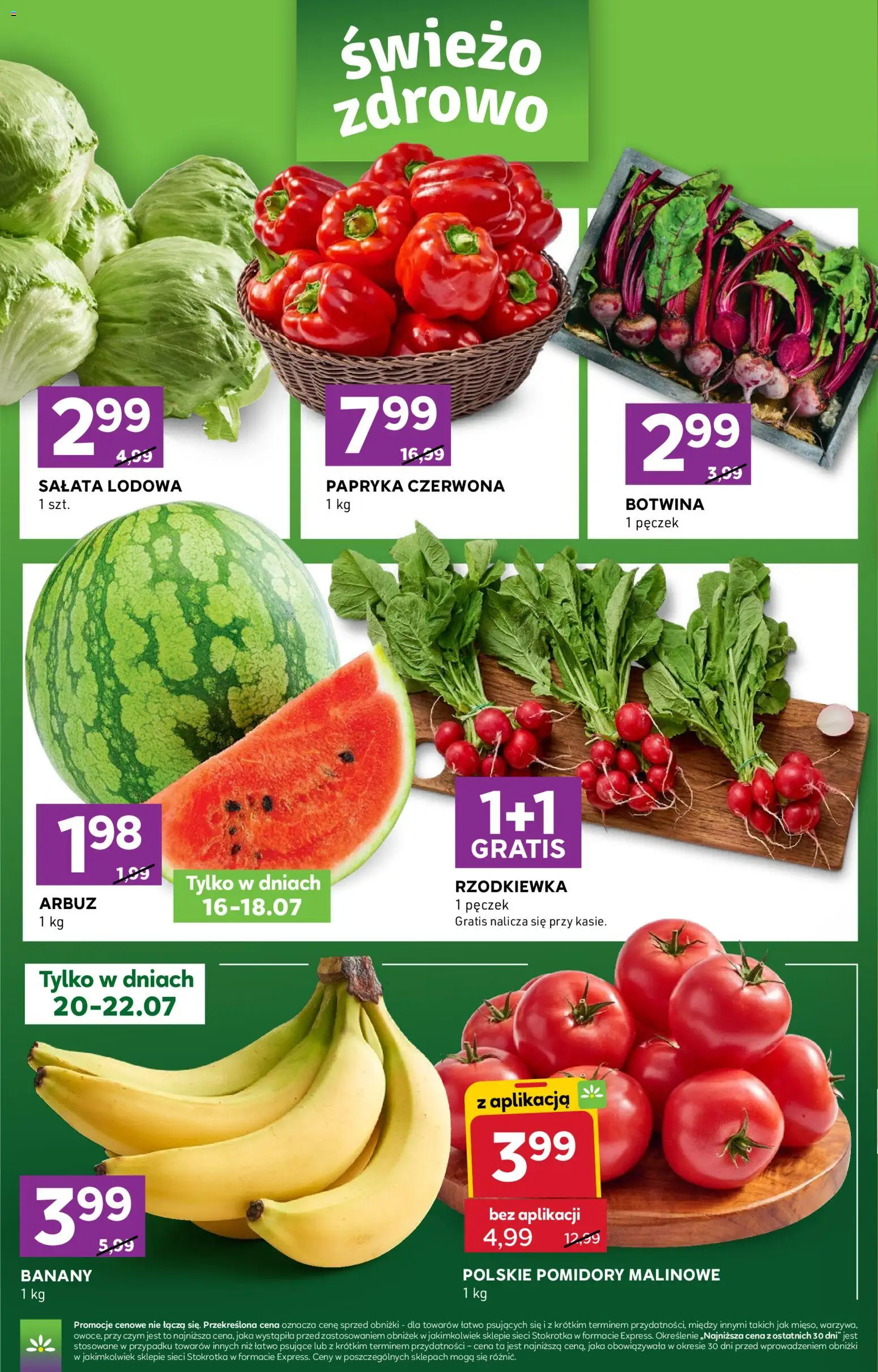 Stokrotka gazetka - Express od 16.07.2026 | Strona: 3 | Produkty: Papryka, Papryka czerwona, Pomidory, Banany