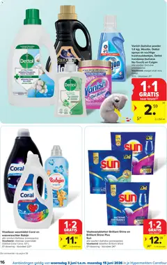 Carrefour folder week 23 - Voorbeeld van een folder van Carrefour, geldig van 03.06.2026 | Pagina: 16 | Producten: La, Handzeep, Bleekmiddel, Wasverzachter